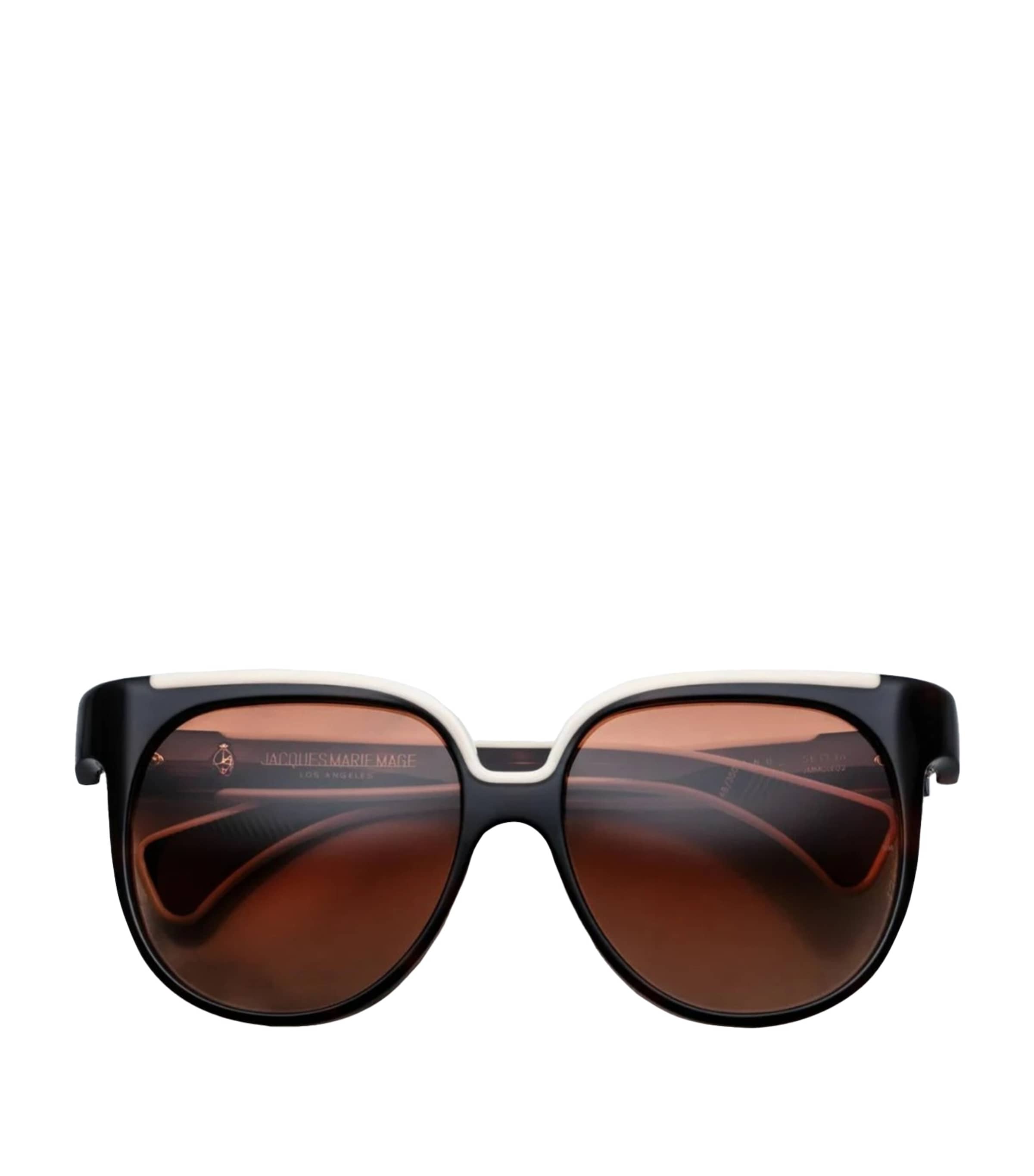Jacques Marie Mage Cleveland Round Sunglasses Havana
