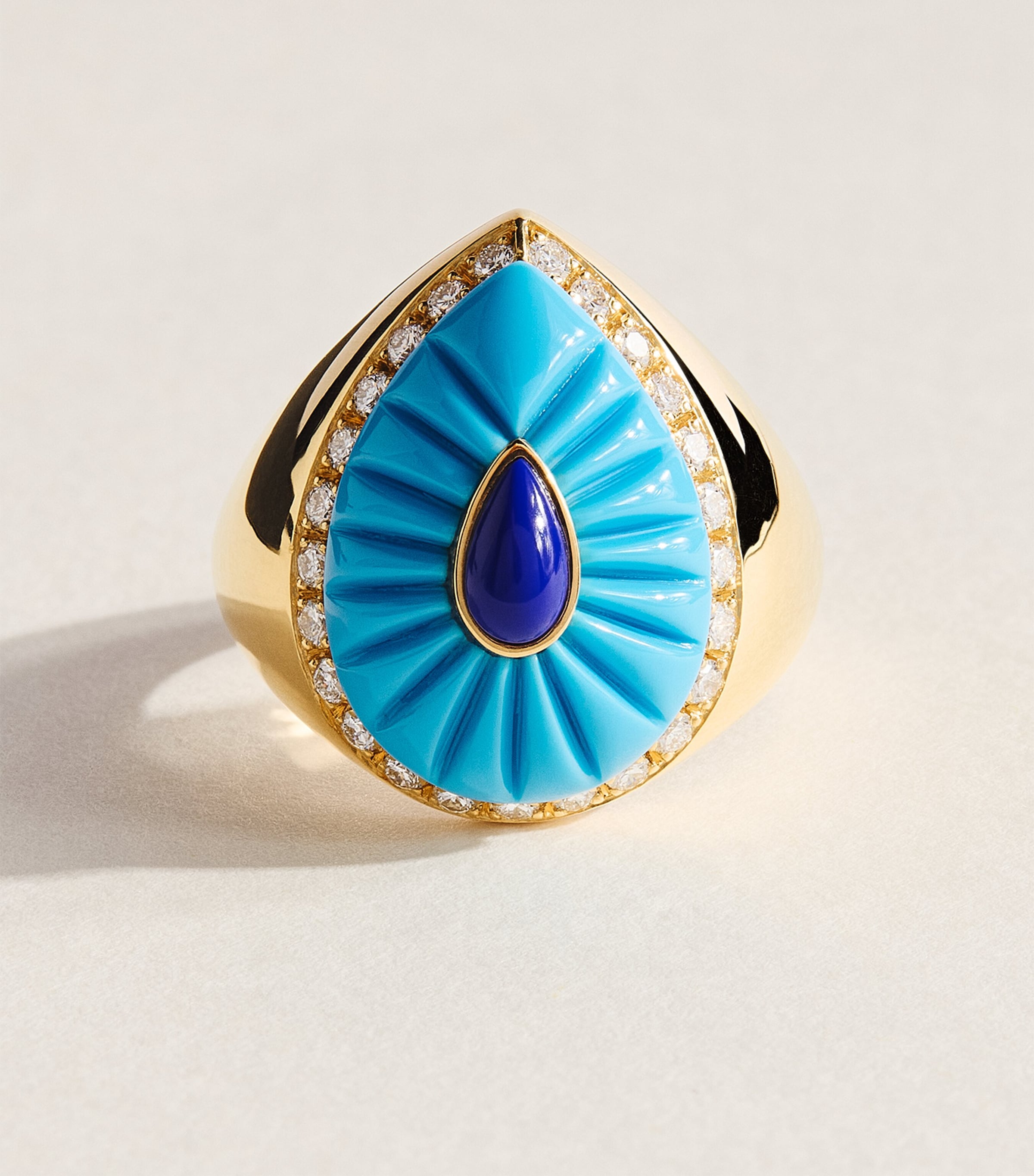 L'ATELIER NAWBAR Yellow Gold and Diamond Bond Street Pinky Ring Yellow Gold