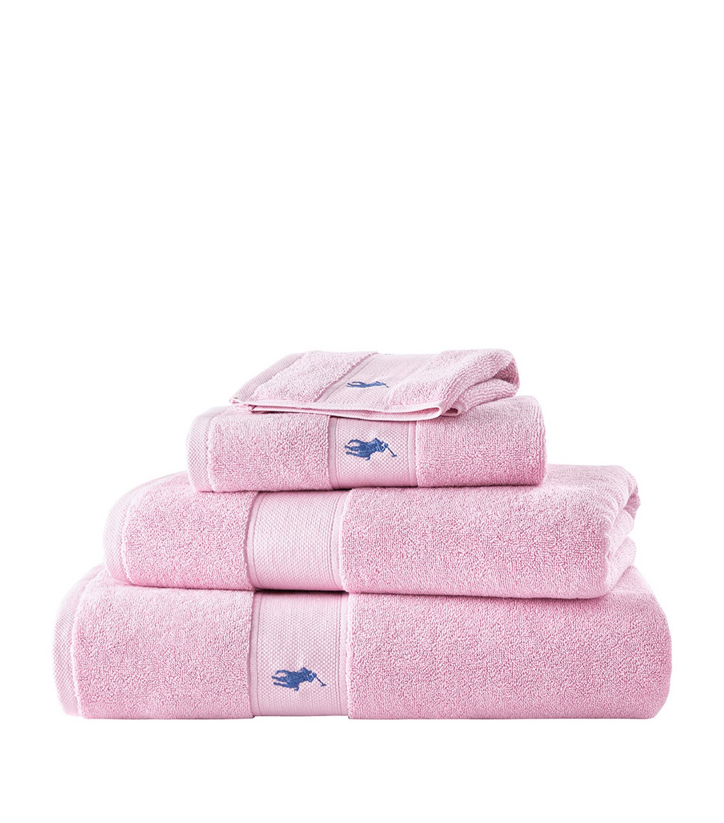 Ralph Lauren Home Polo Player Hand Towel (55cm x 90cm) Carmel Pink