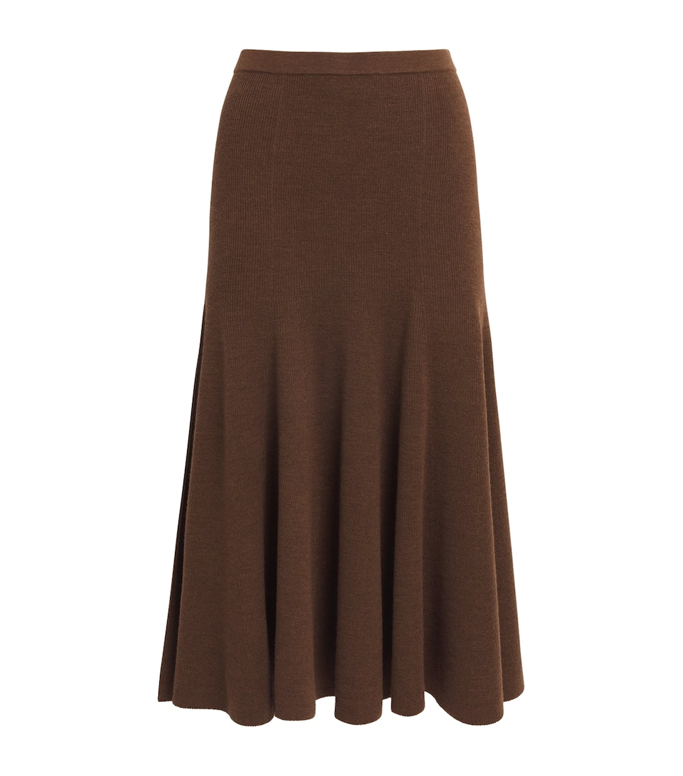 Ulla Johnson Womens Merino Wool Azaria Midi Skirt Clove