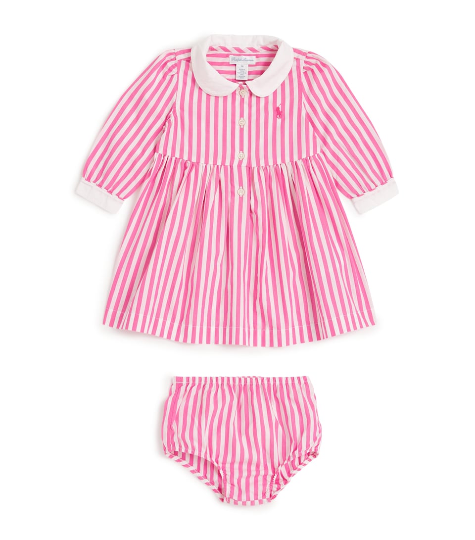 Cotton Poplin Stripe Shirt Dress (3-24 Months)
