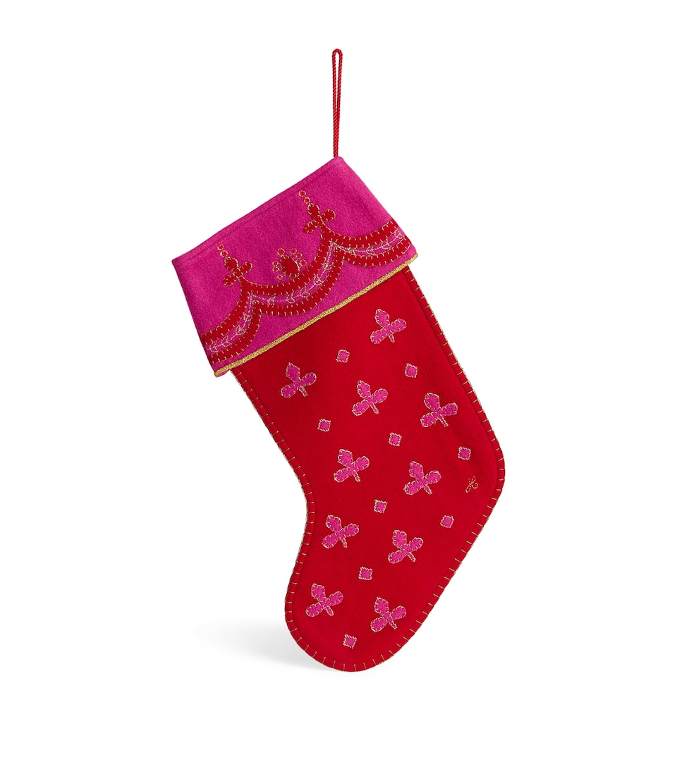 Tudor Motif Christmas Stocking
