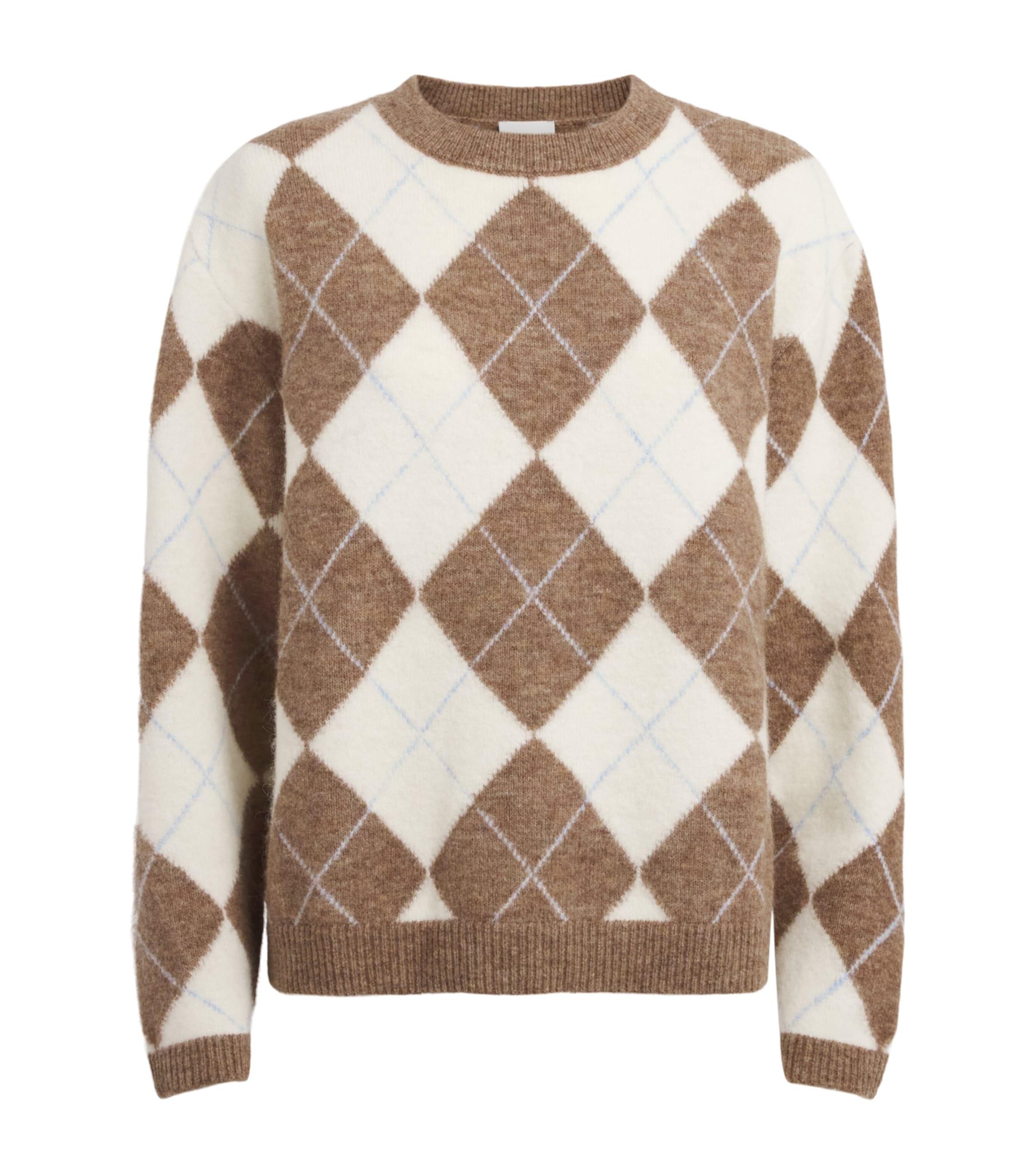 Claudie Pierlot Womens Argyle Sweater Multicolored