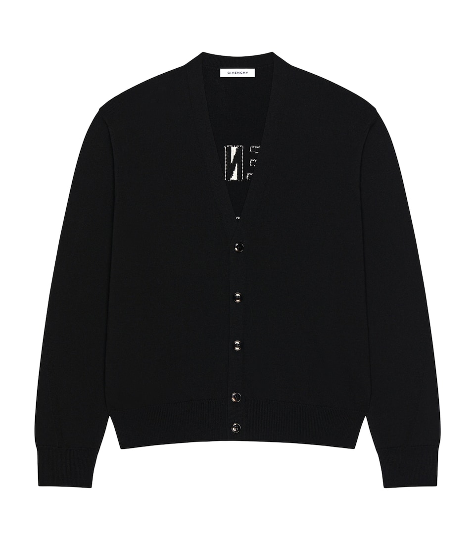 Givenchy Mens Logo-Intarsia Cardigan