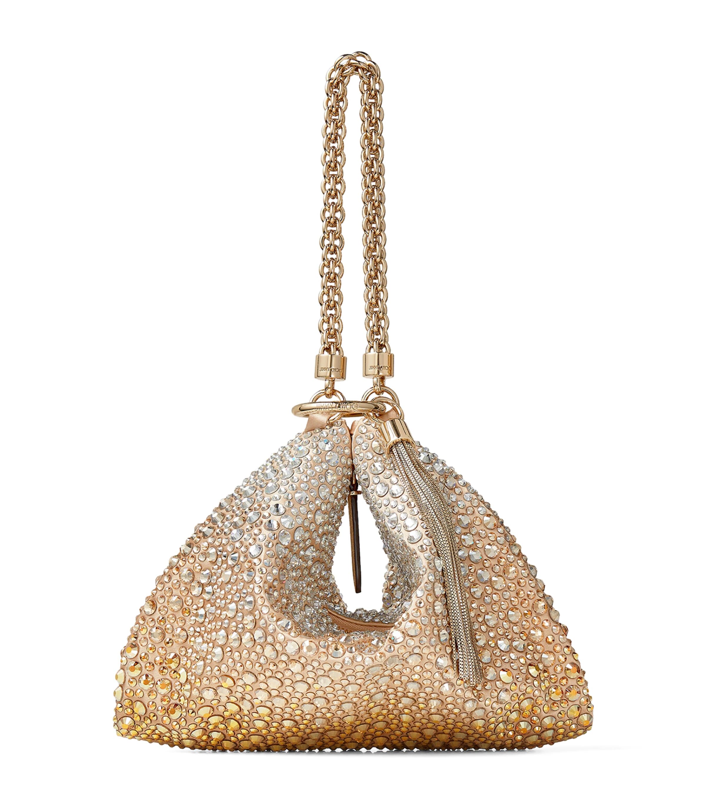 Jimmy Choo Crystal-Embellished Callie Clutch Bag Gold/gold