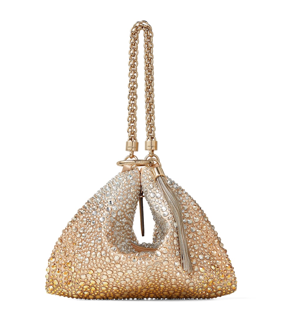 Jimmy Choo Crystal-Embellished Callie Clutch Bag Gold/gold