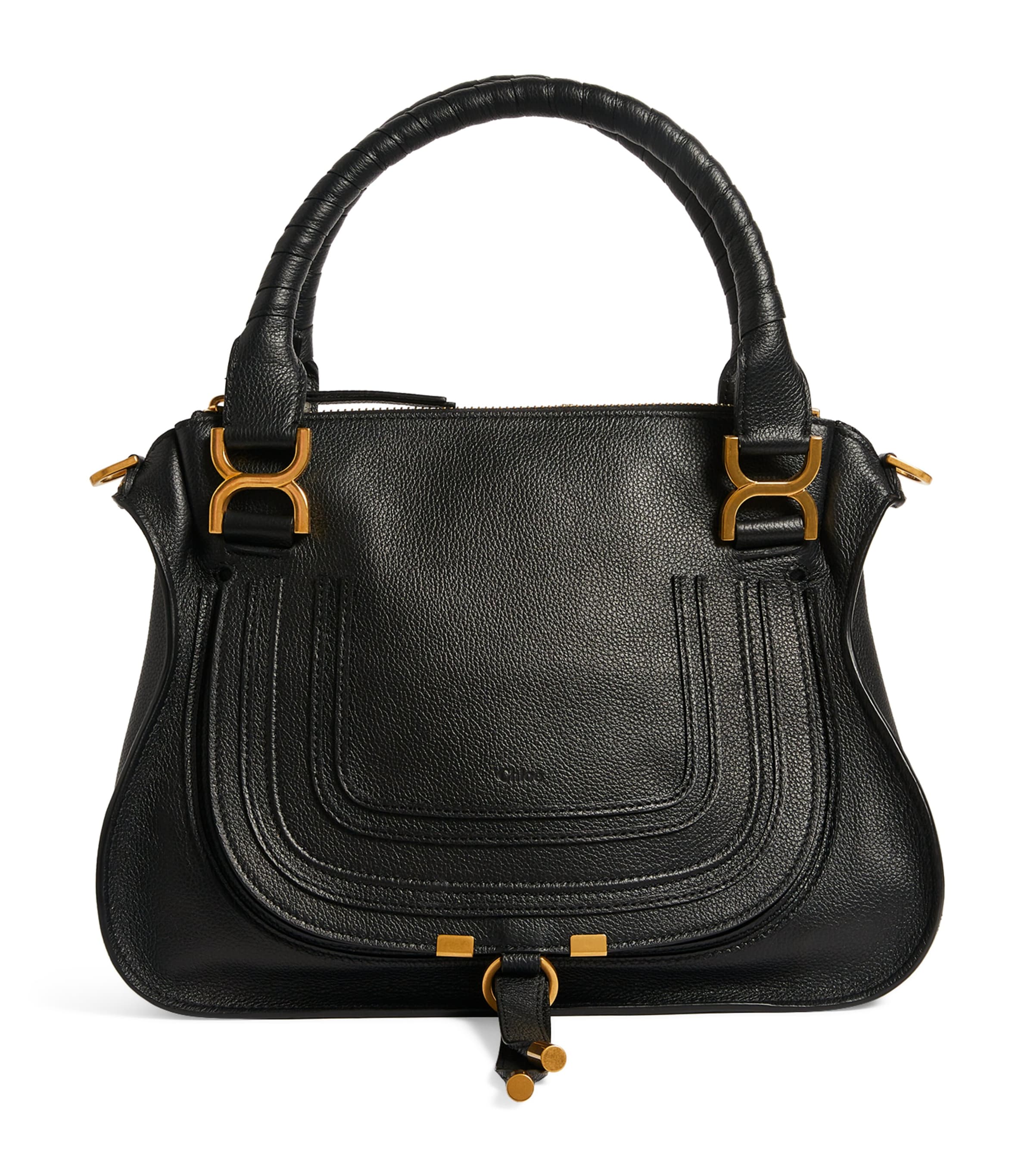 Leather Marcie Top-Handle Bag