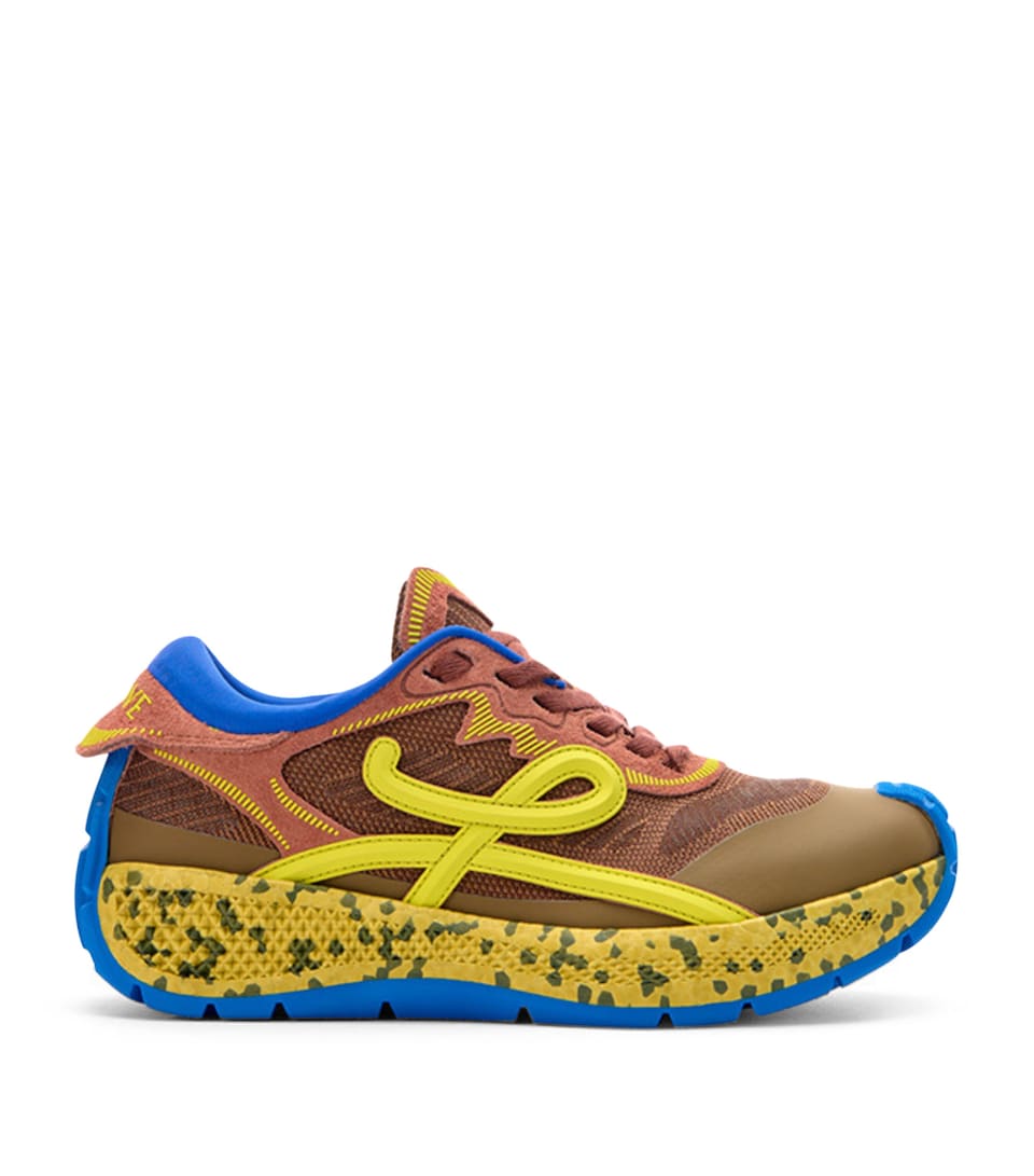 LOEWE Leather Pogo Sneakers Brown/green/khaki