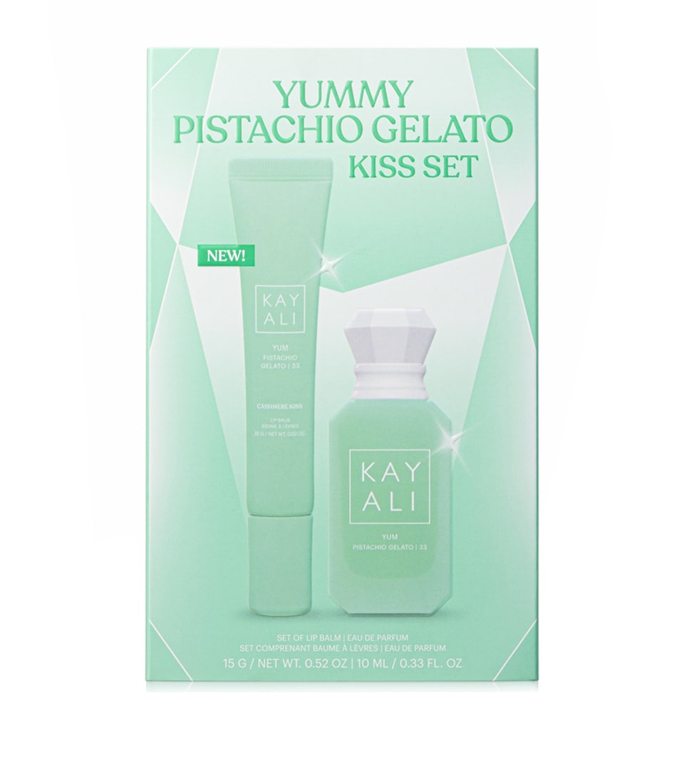 Kayali Yum Pistachio Gelato Eau de Parfum and Lip Balm Gift Set (10ml)