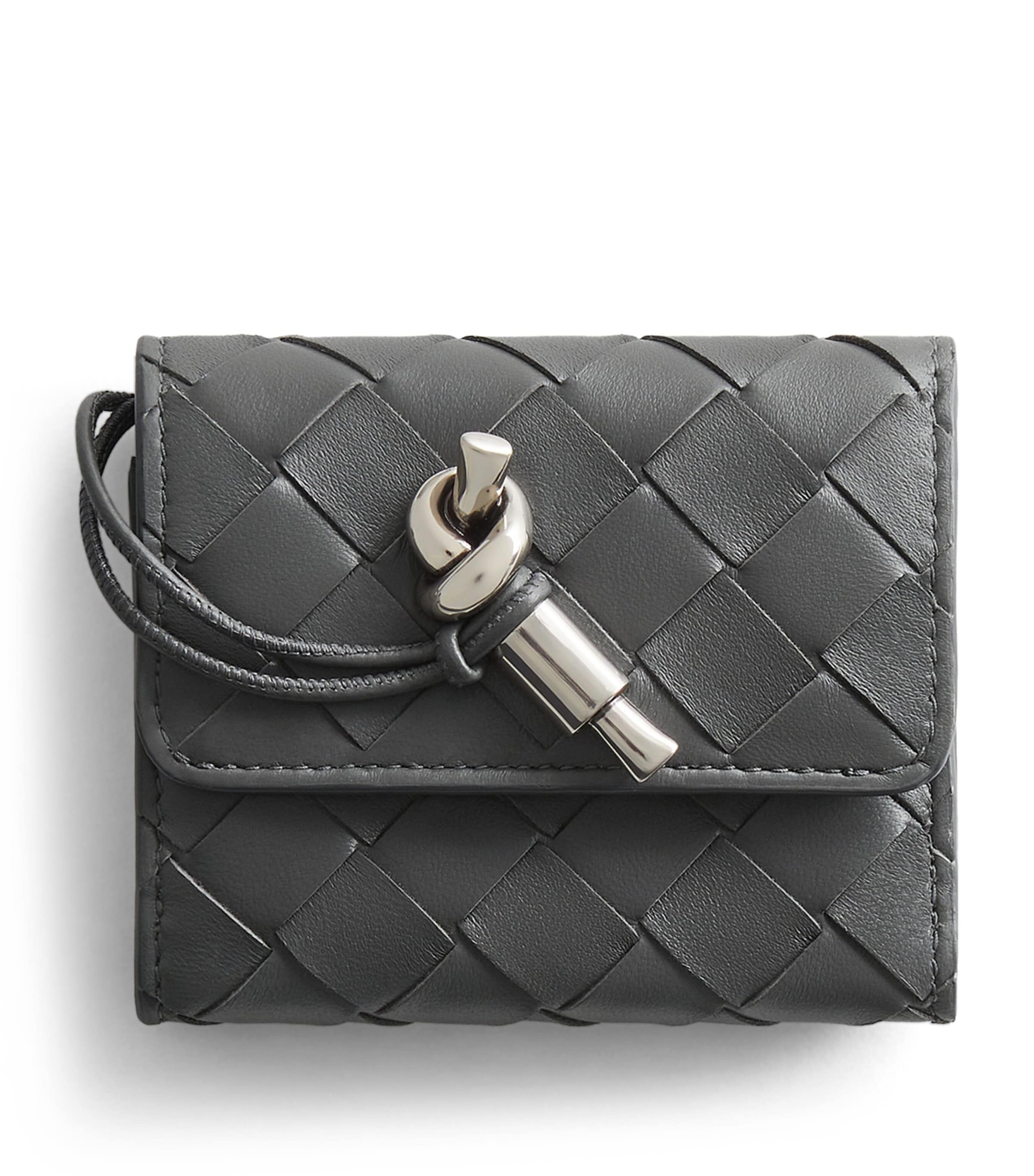 Bottega Veneta Leather Intrecciato Andiamo Trifold Wallet