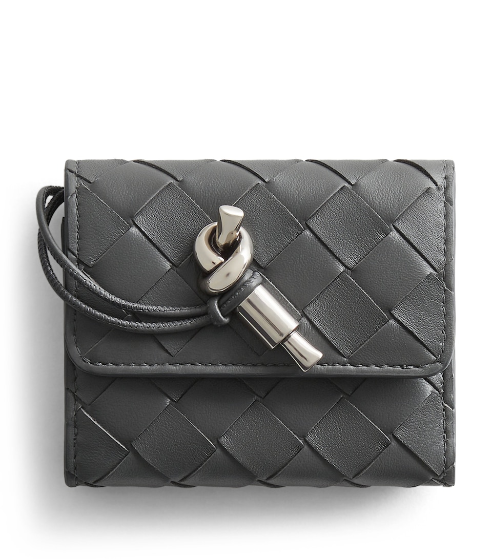 Bottega Veneta Leather Intrecciato Andiamo Trifold Wallet