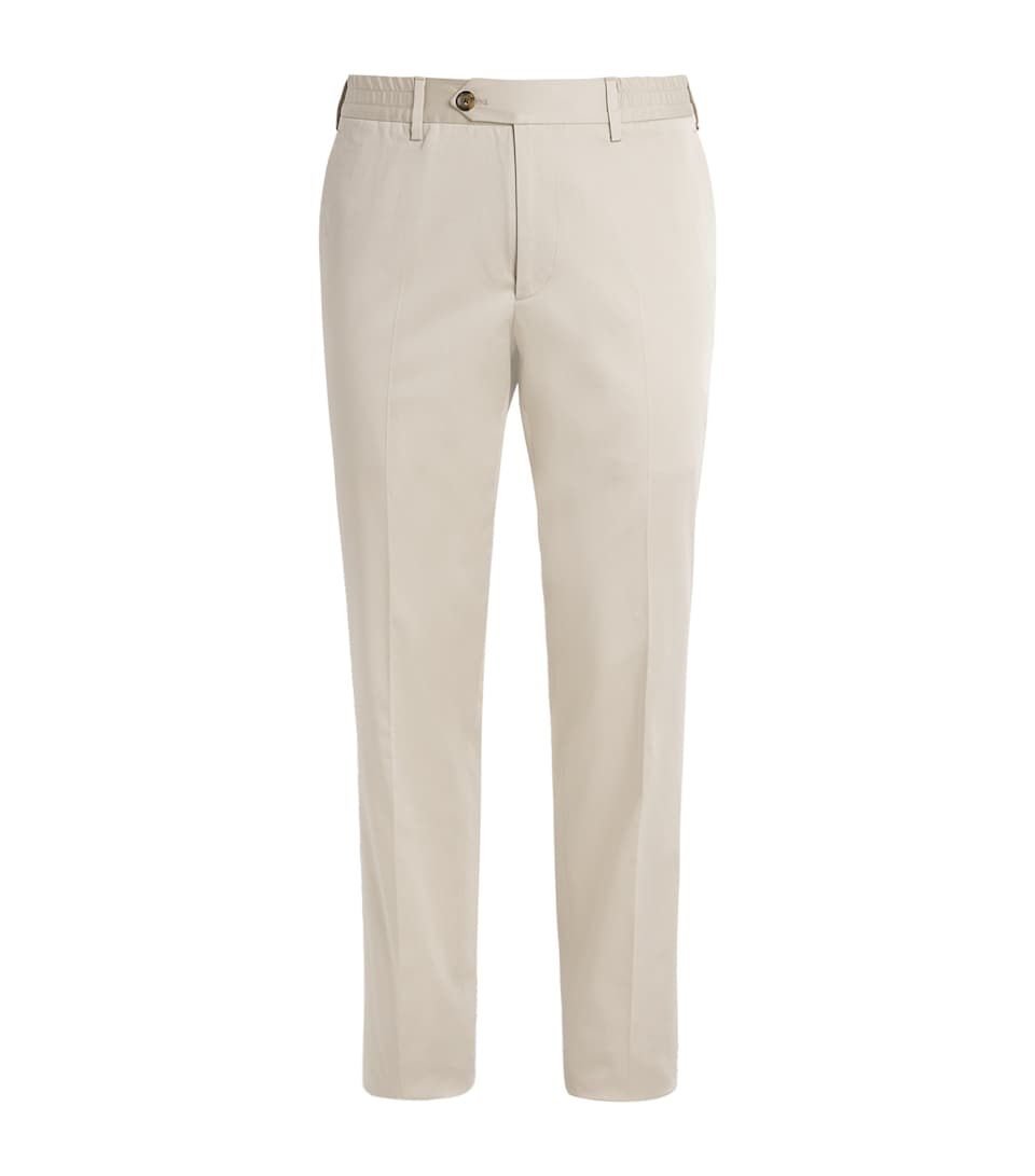 Stretch-Cotton Tailored Trousers
