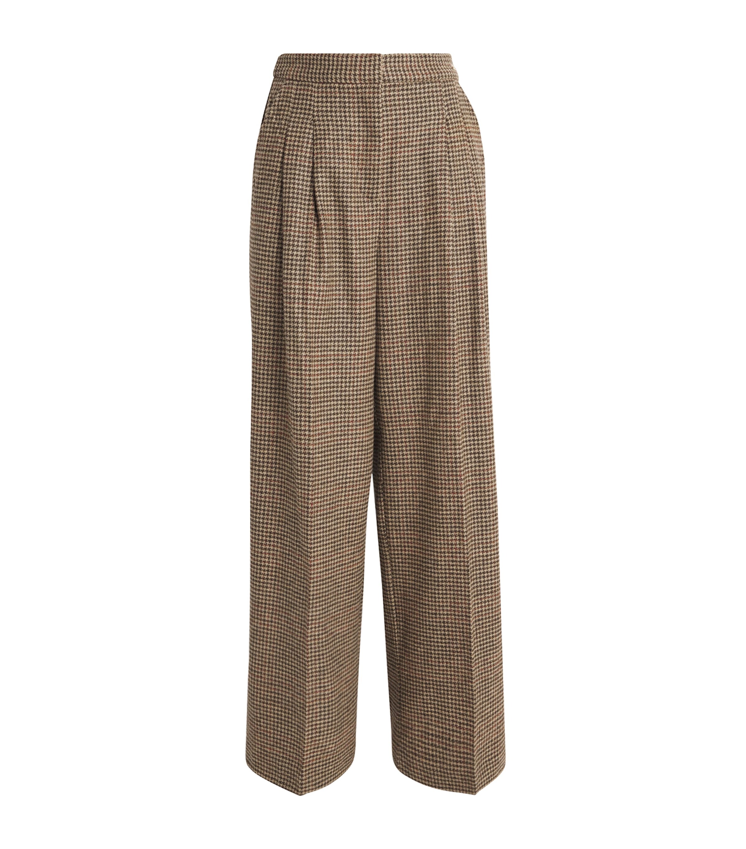 Wool Tweed Sophia Wide-Leg Trousers