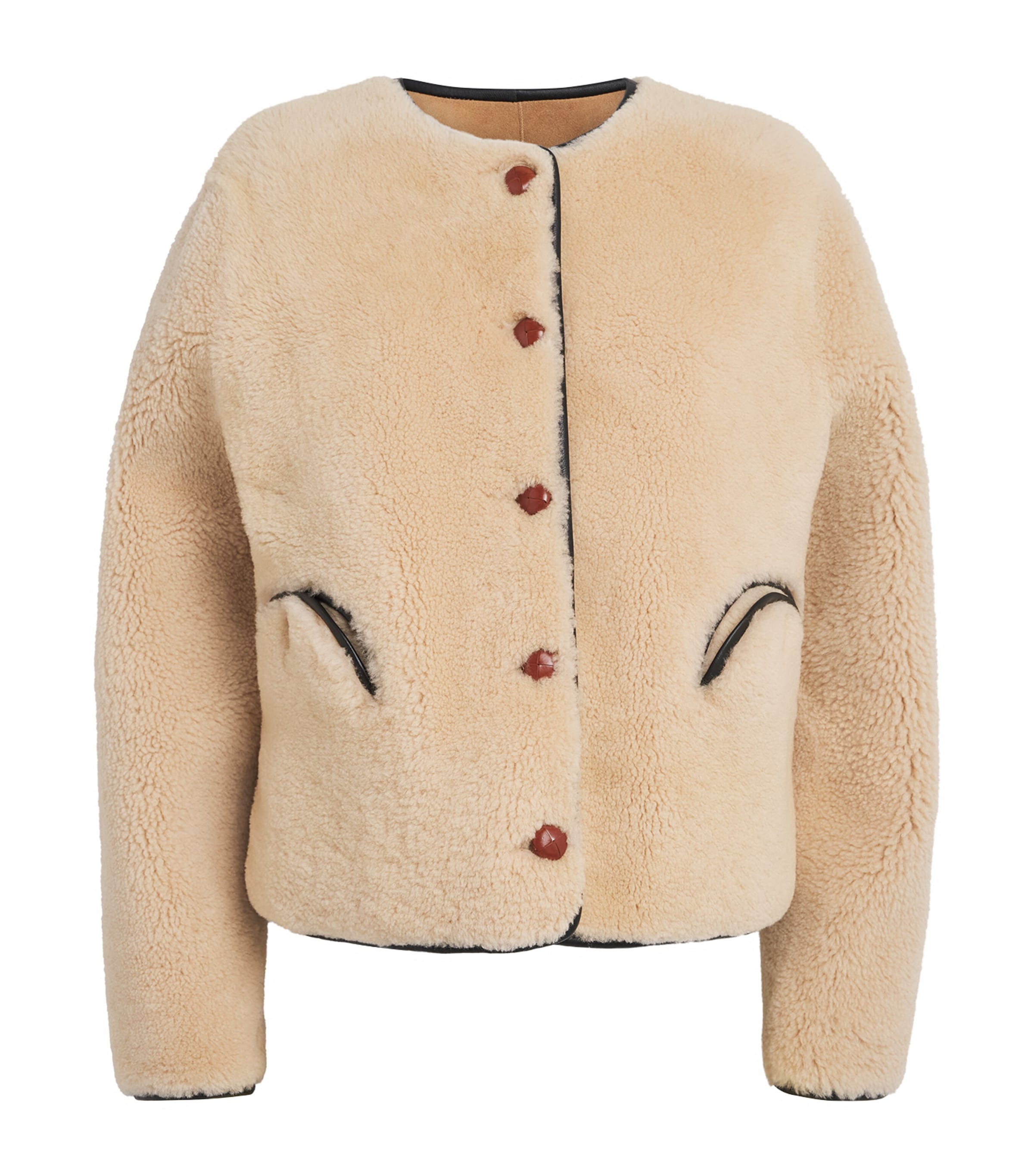 Blazé Milano Womens Shearling Tatoosh Gliss Jacket Camel