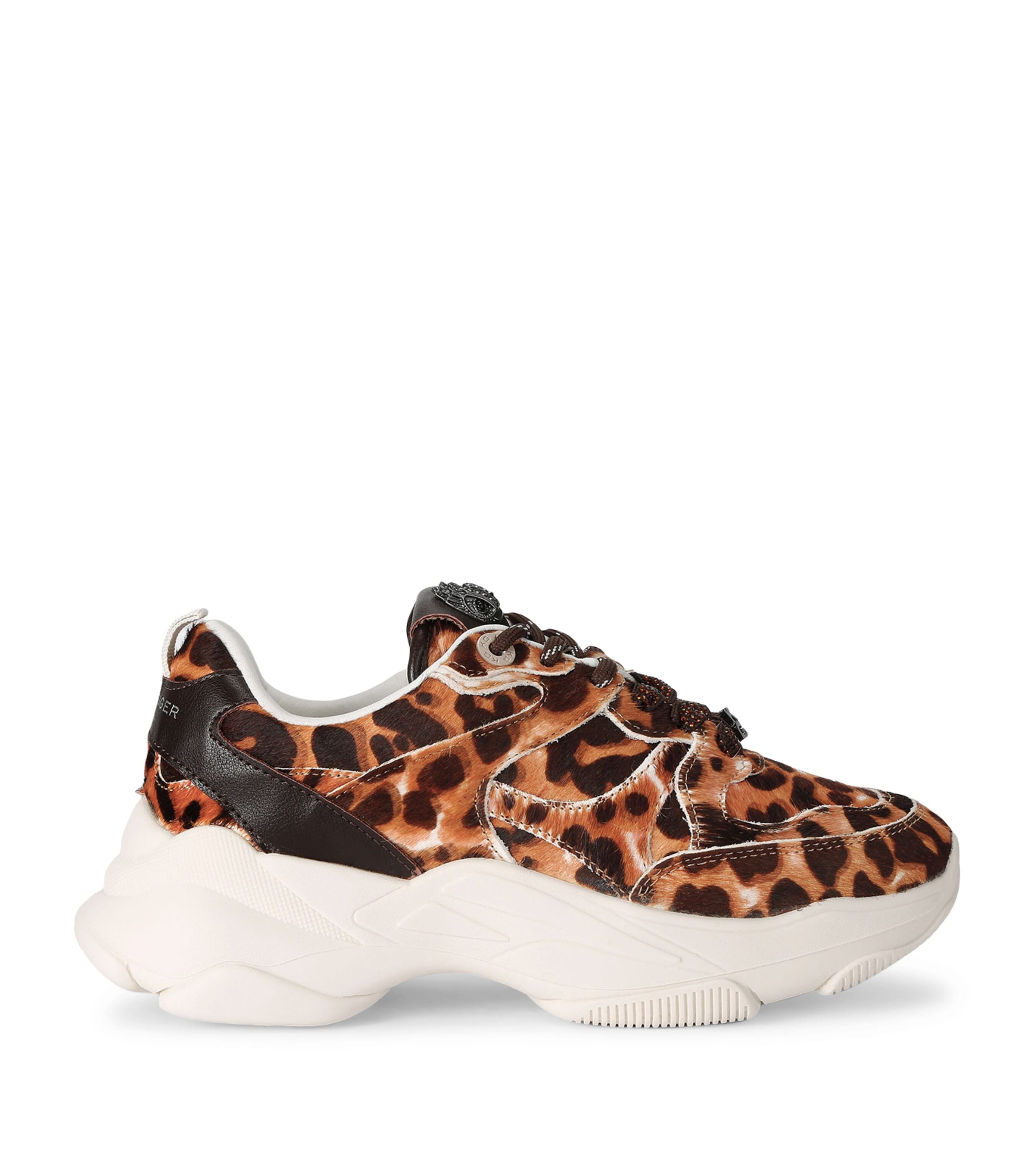 Kurt Geiger London Calf Hair Leopard Starlight Runner Sneakers Camel/oth