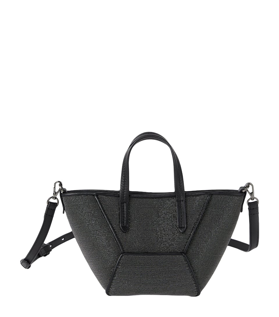 Brunello Cucinelli Mini Precious BC Duo Tote Bag Black