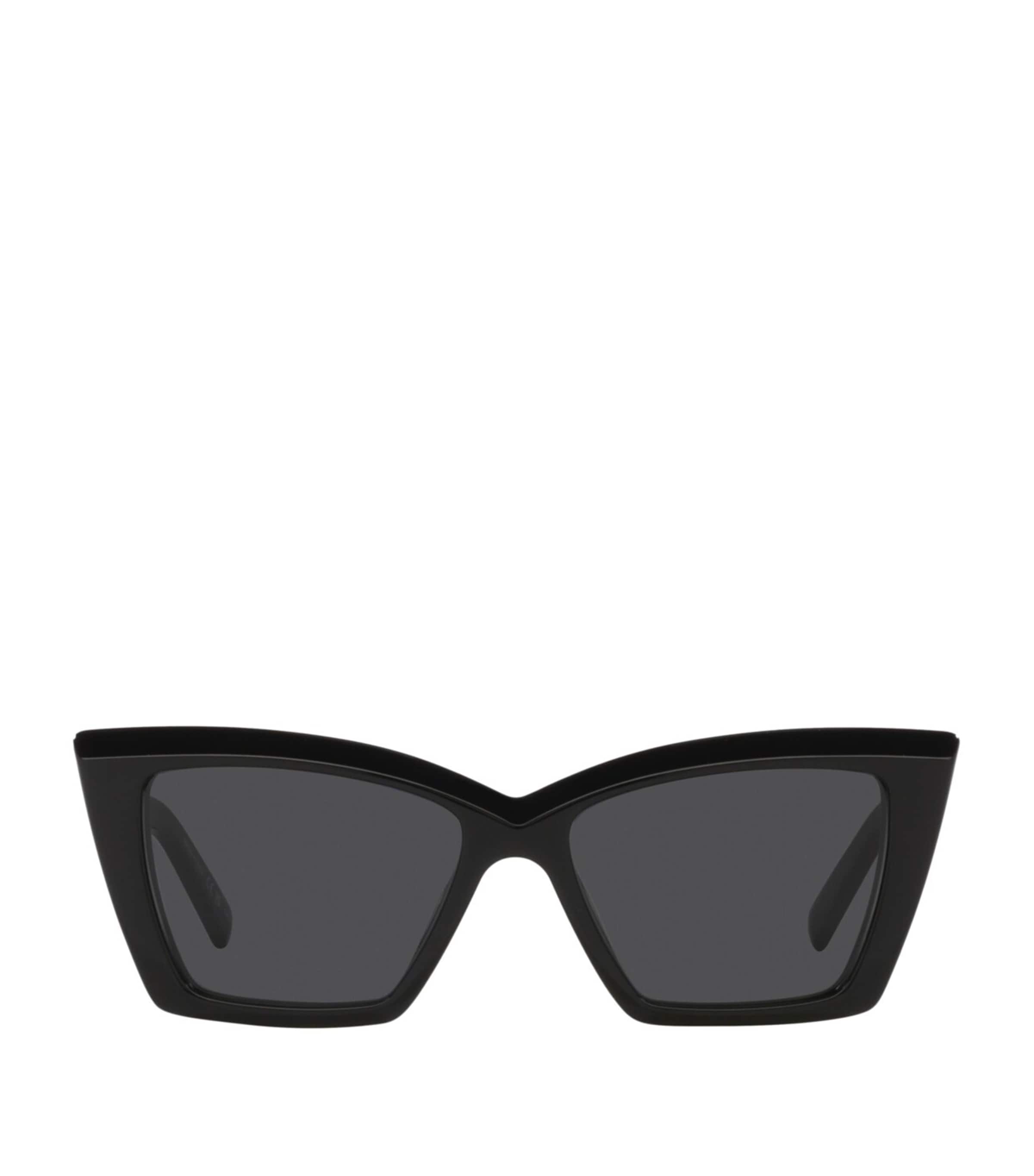 サングラス SAINT LAURENT PRINTED ACETATE SL M144 SUNGLASSES Saint Laurent SL M144 Sunglasses 001 Solid Black - eye-oo.com