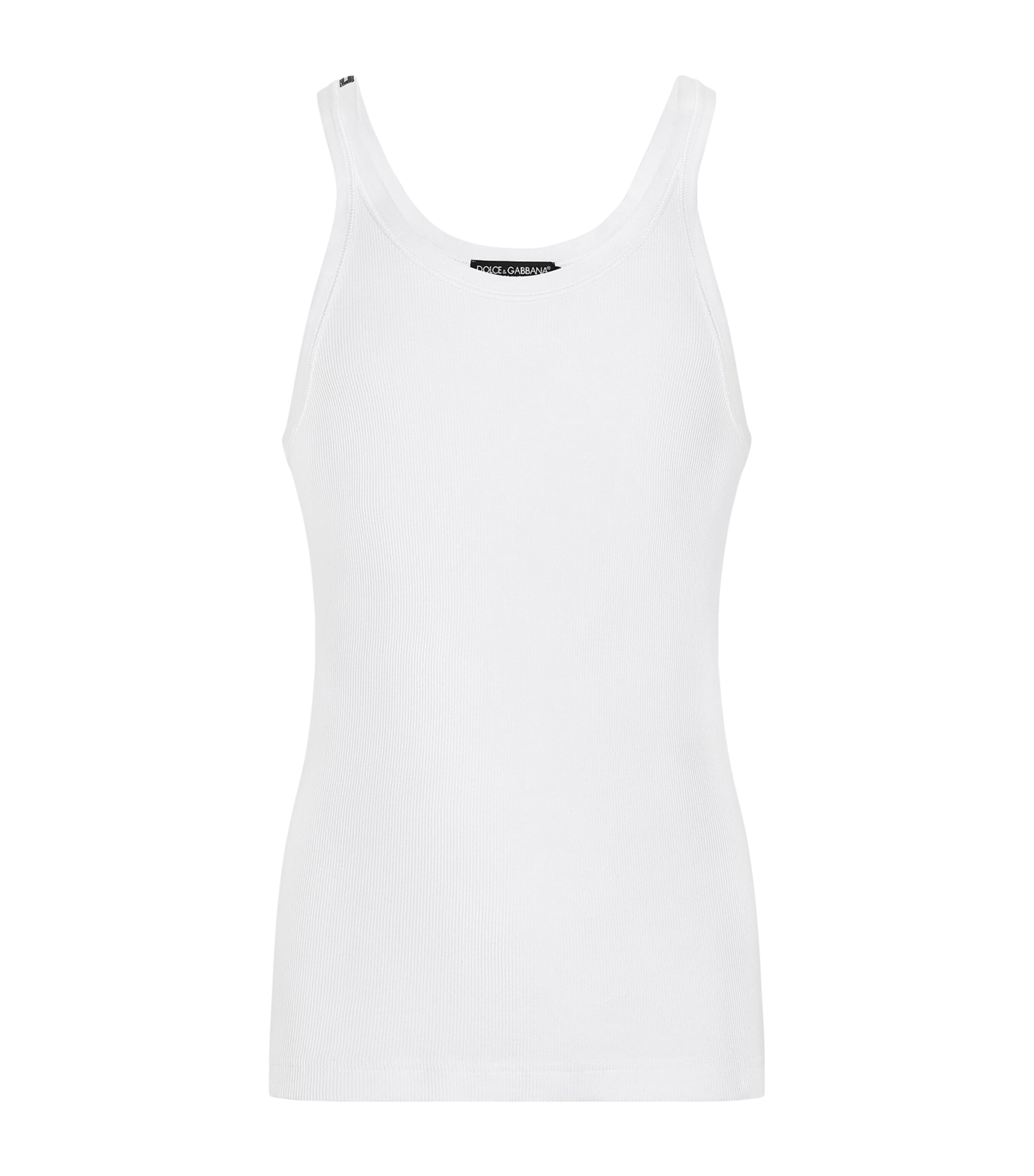 Dolce&Gabbana Mens Cotton Tank Top Optical White