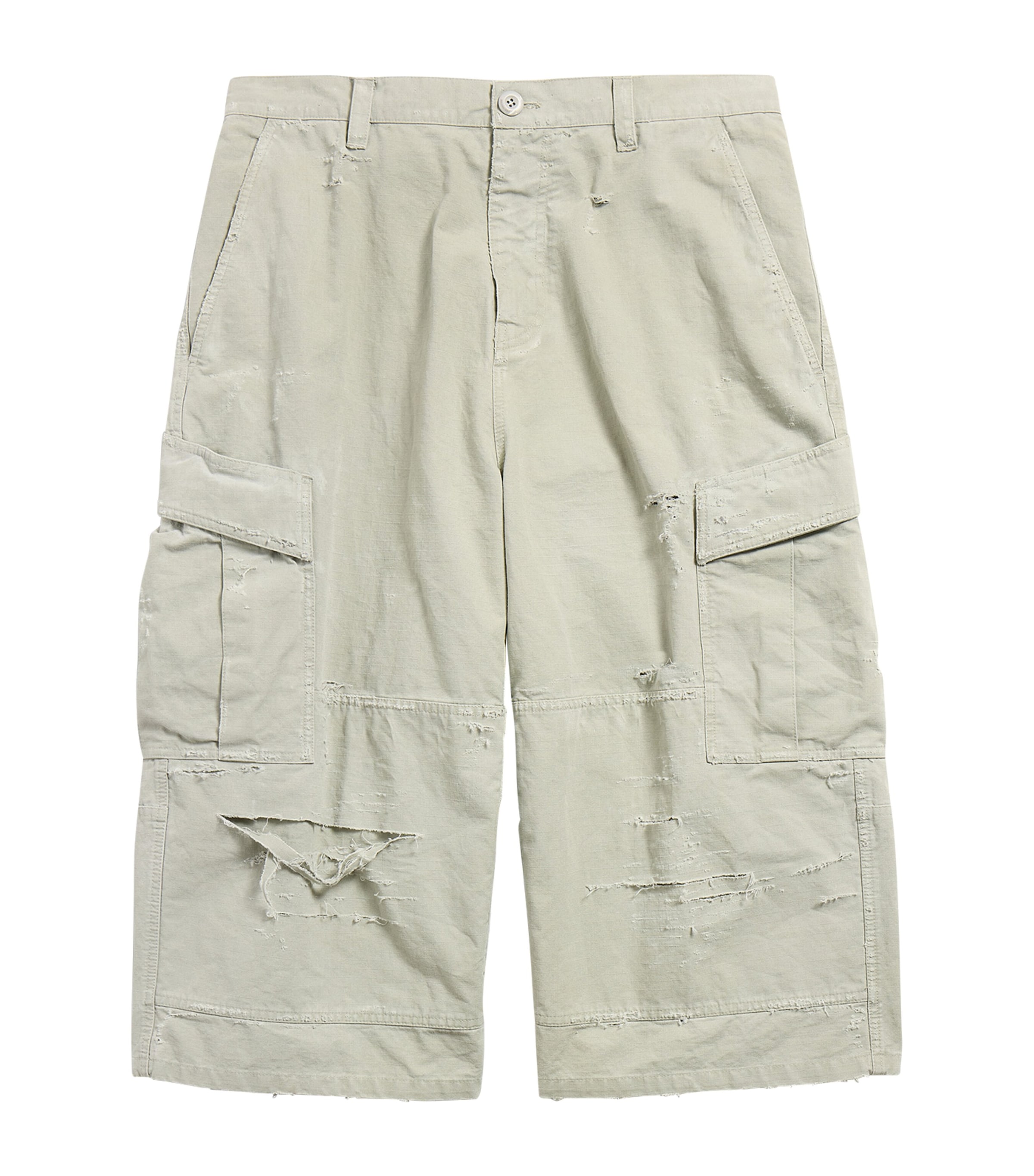 Distressed Cargo Shorts