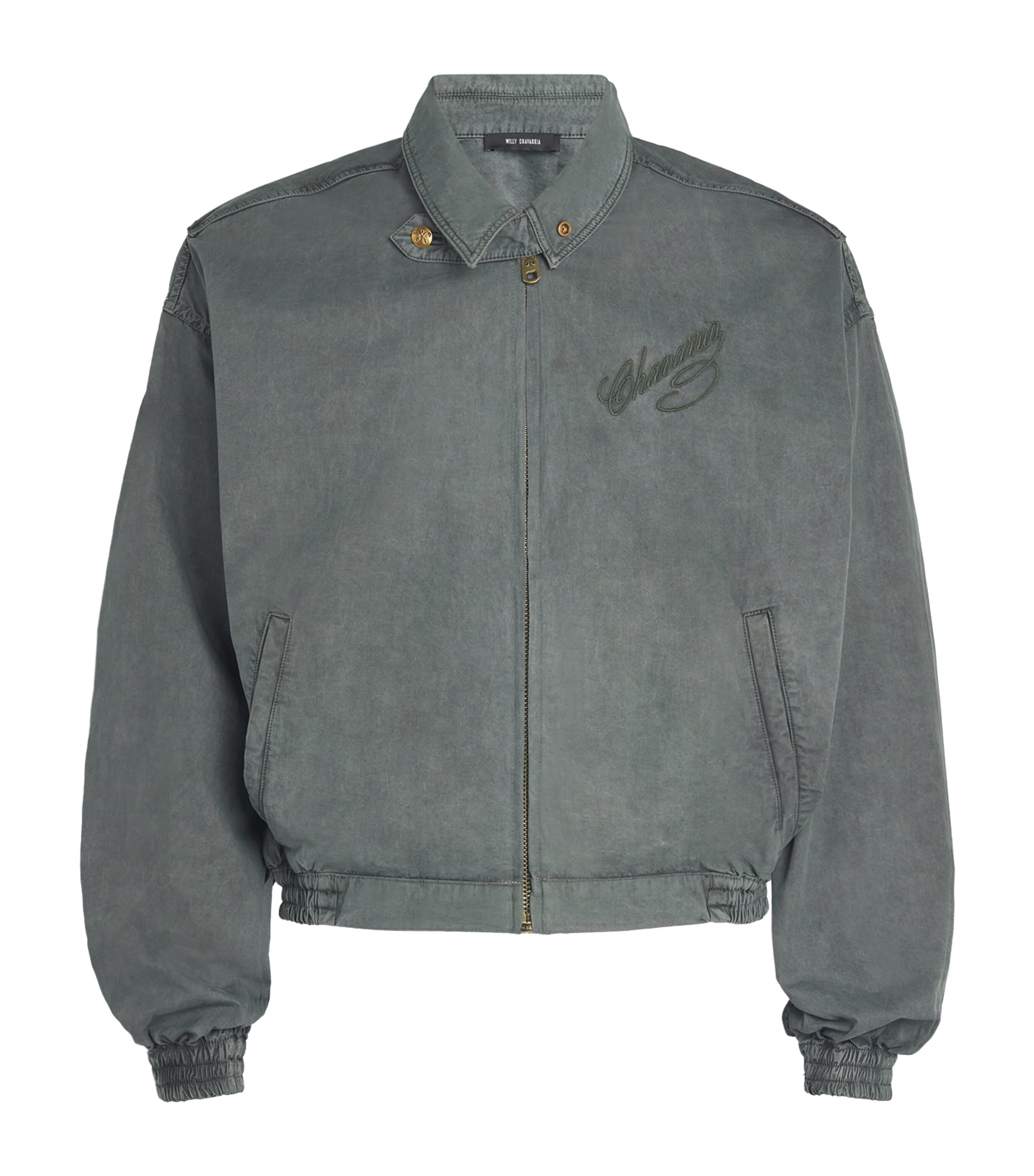 Willy Chavarria Mens Cotton Wasko Jacket Green