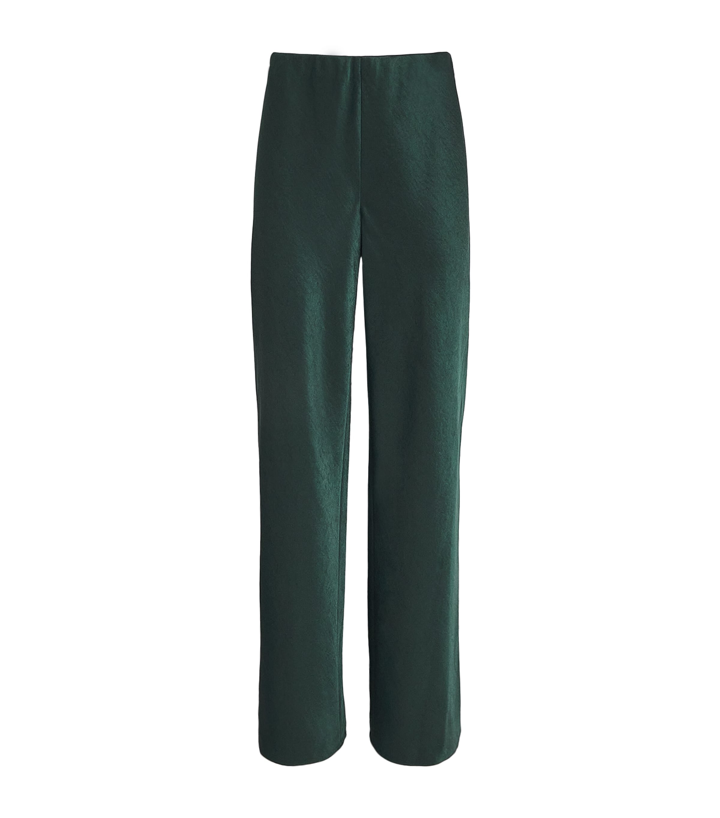Satin High-Waist Fluid Trousers