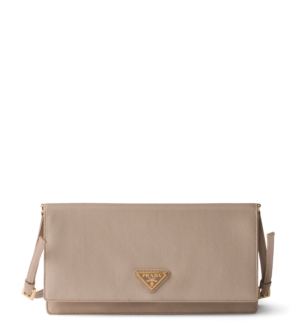 Prada Mini Satin Cross-Body Bag Powder