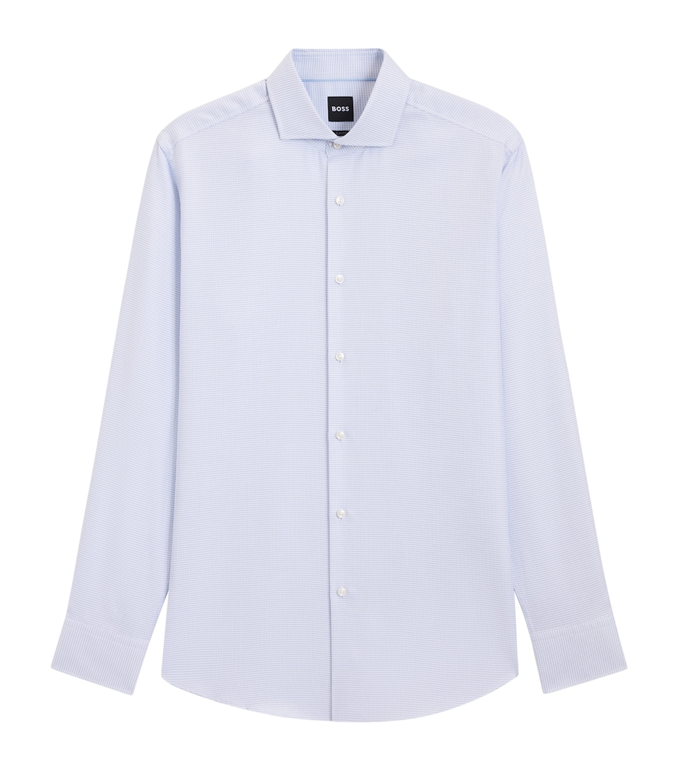 Cotton Geometric Slim-Fit Shirt