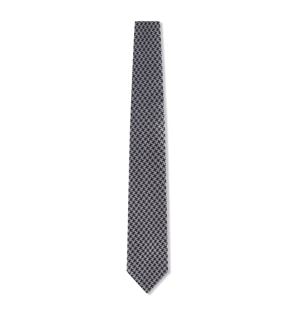 Silk Pied de Poule Tie