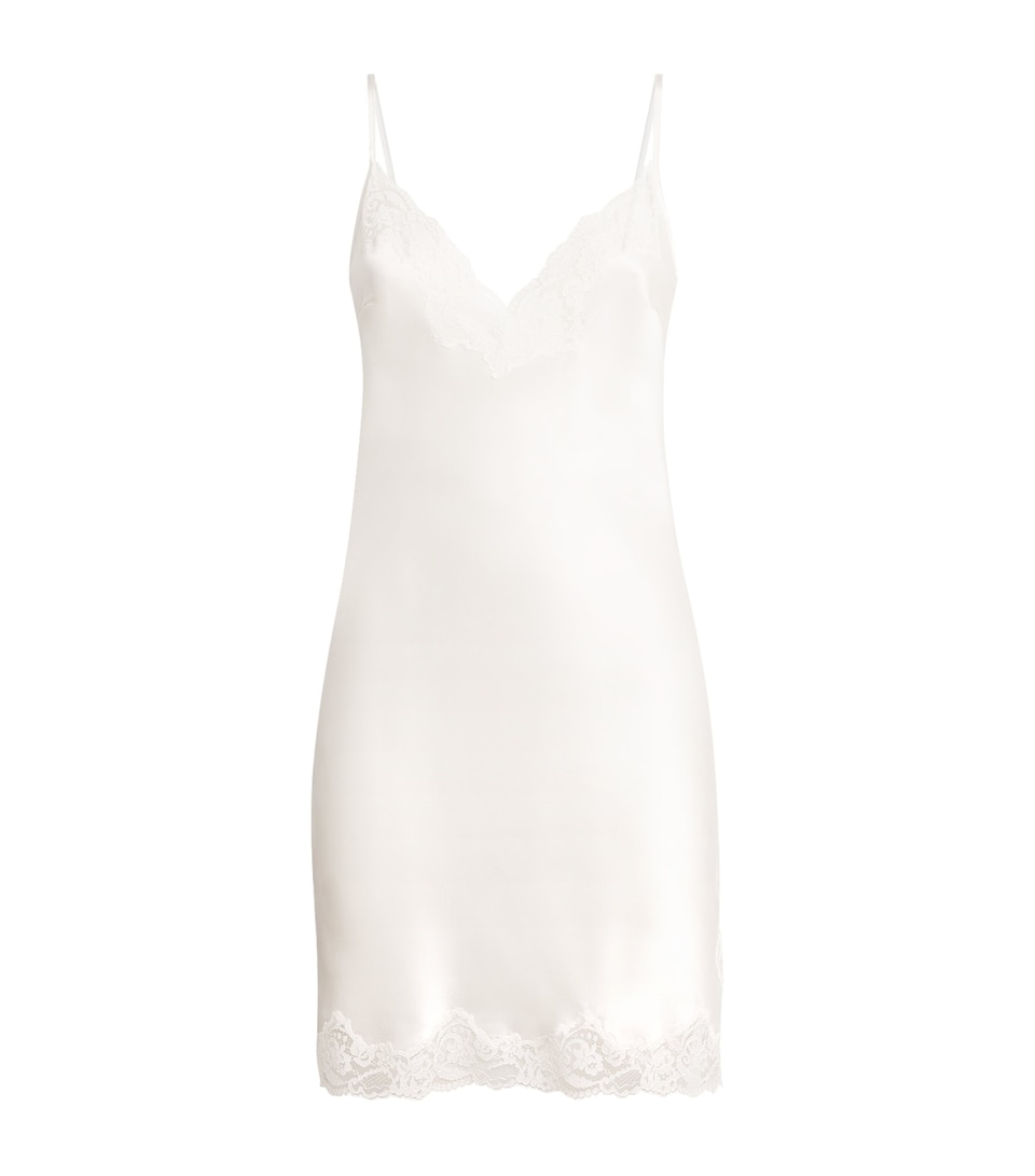 Silk Lace-Trim In My Boudoir Short Nightdress
