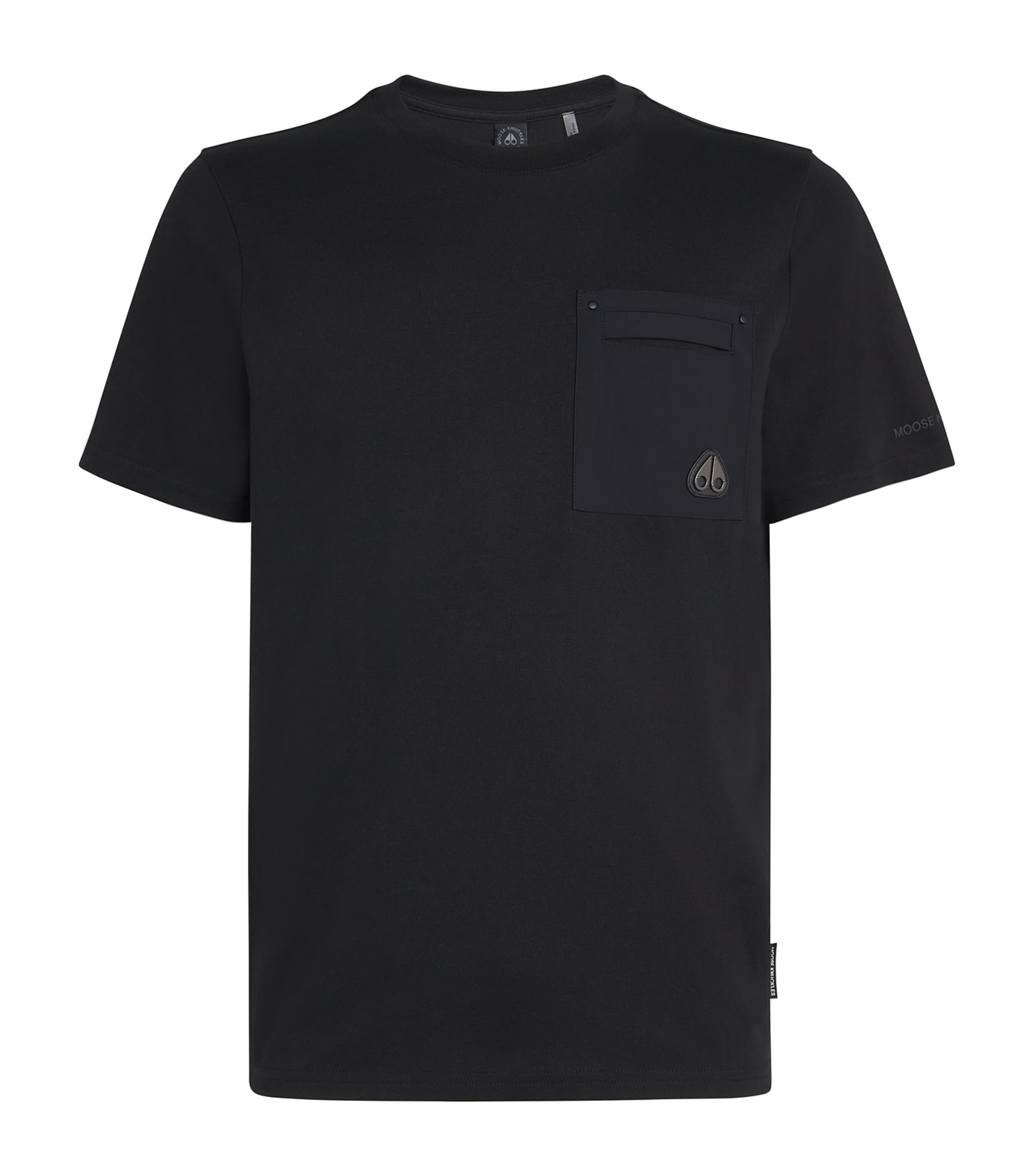 Moose Knuckles Mens Pima Cotton Pocket-Detail Dalon T-Shirt Black