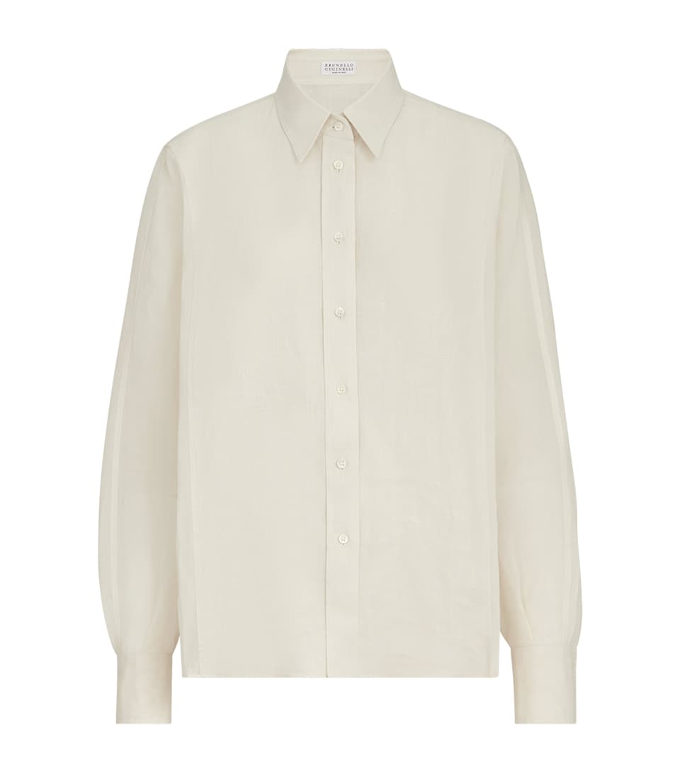 Brunello Cucinelli Womens Linen Organza Shirt