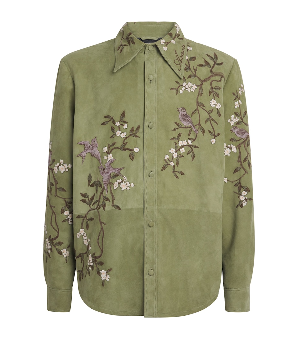 Suede Embroidered Shirt
