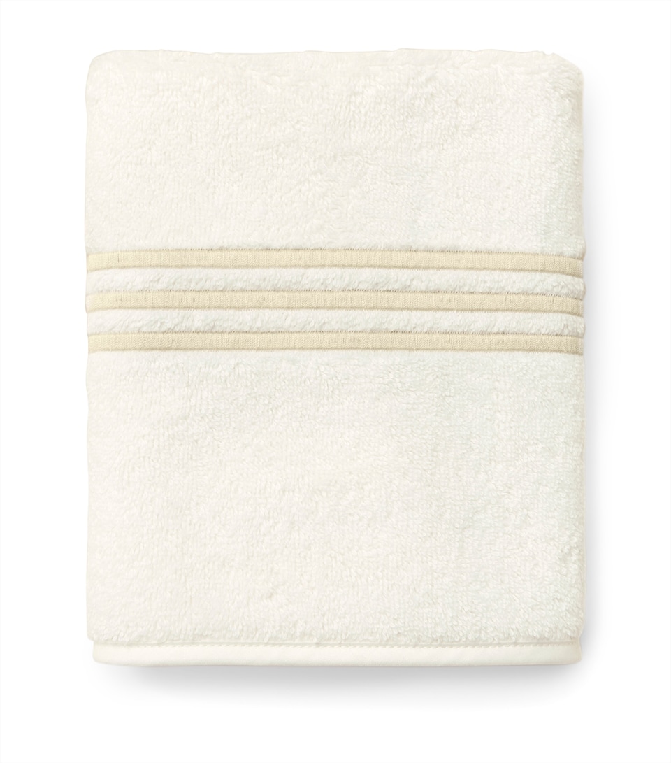 Pratesi Tre Righe Face Cloth (13cm x 13cm) Ivory/beige