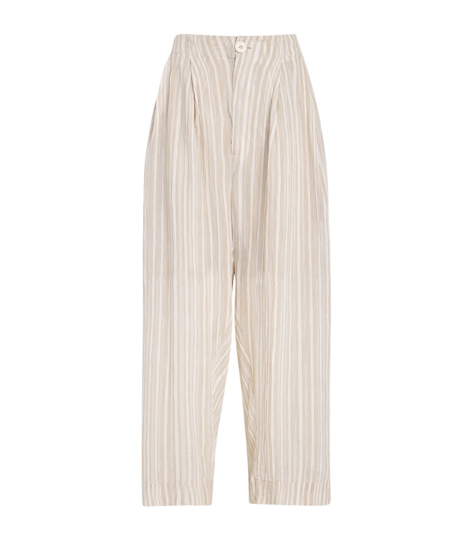 Cotton-Silk-Blend Trousers