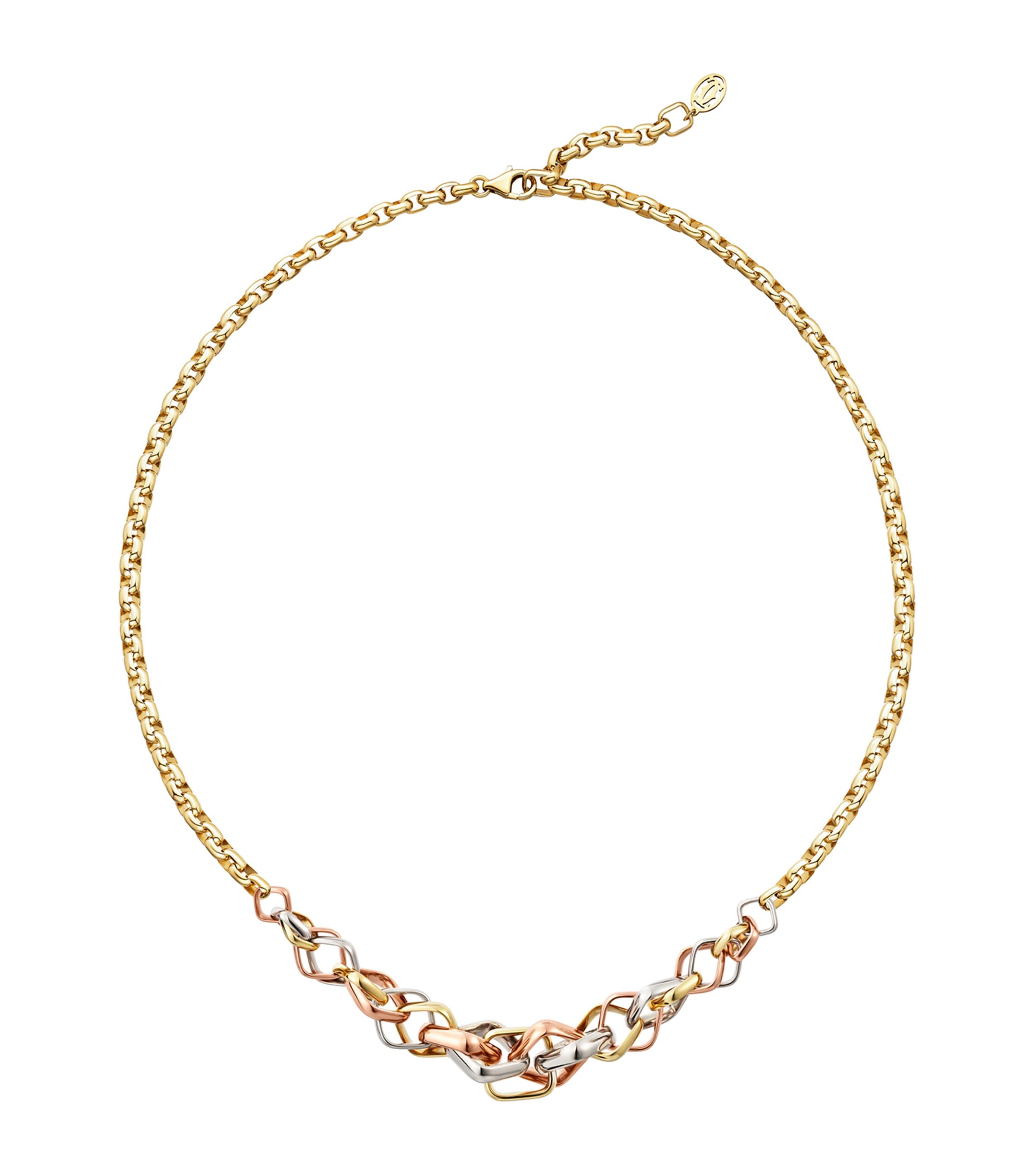 Mixed Gold Trinity Necklace