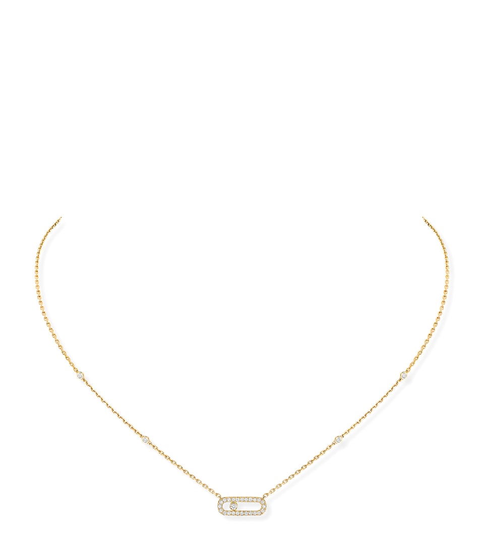 Yellow Gold and Diamond Move Uno Necklace