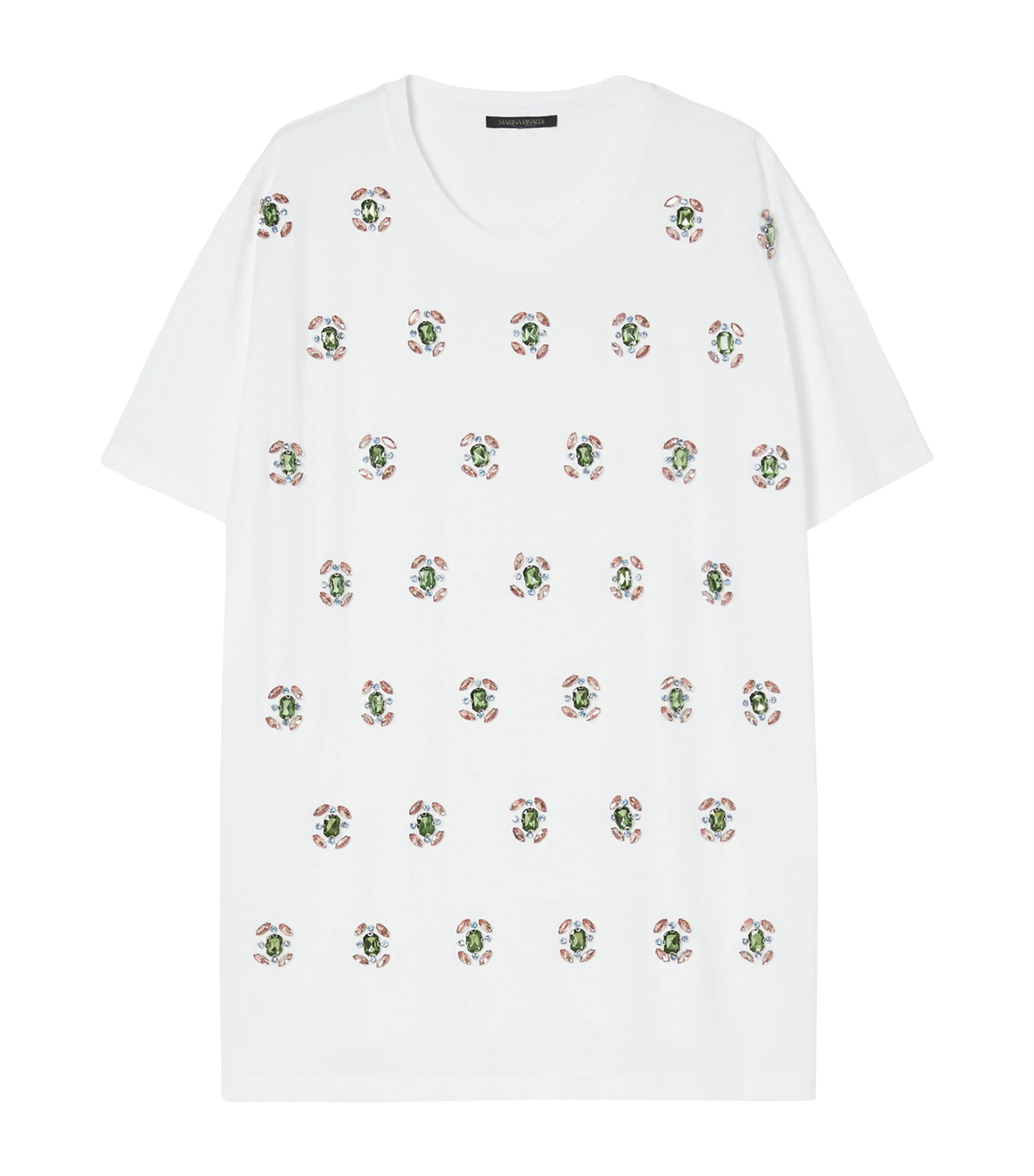 Cotton Jewel-Embellished Reed T-Shirt