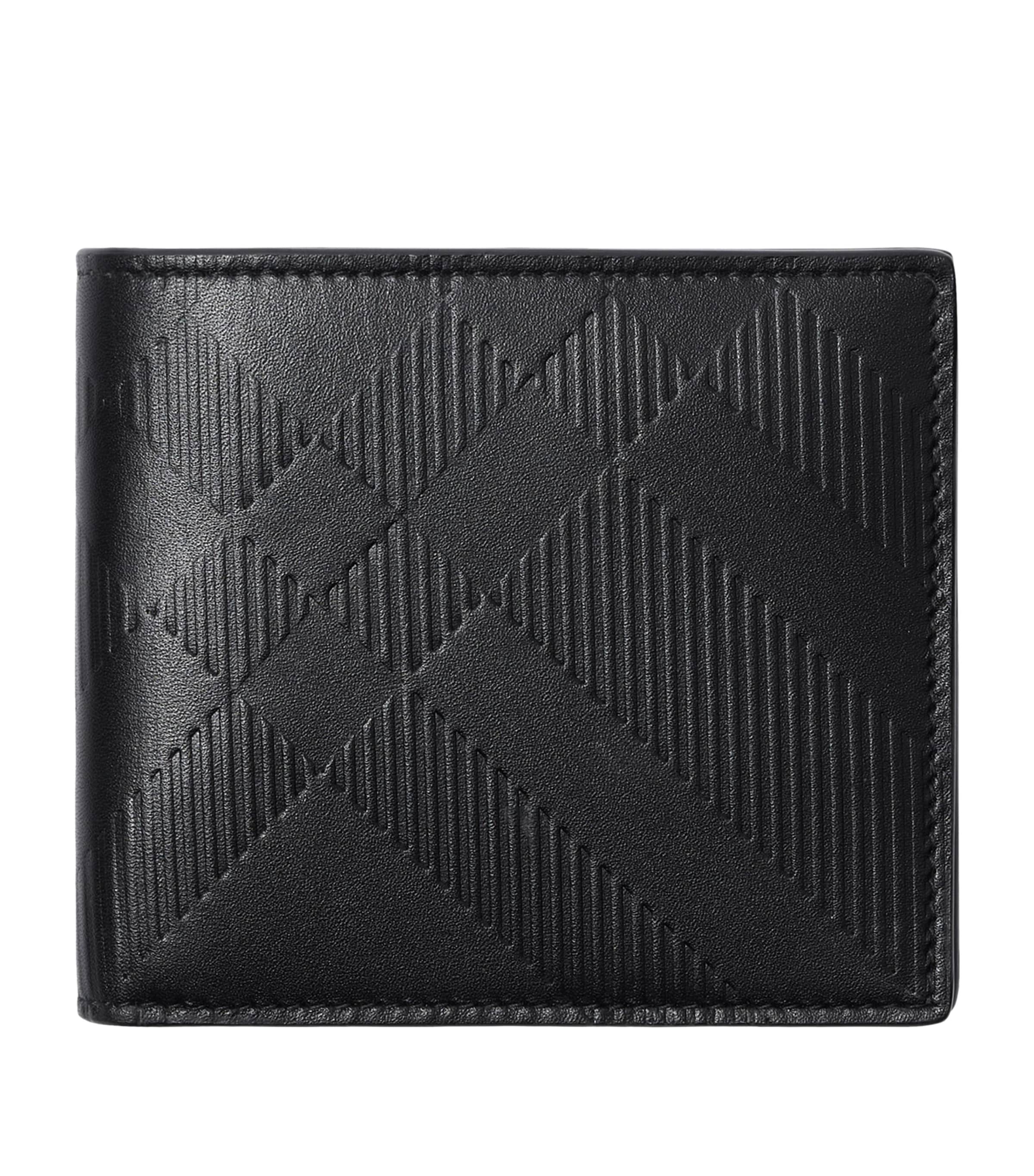 Leather Embossed Check Bifold Wallet