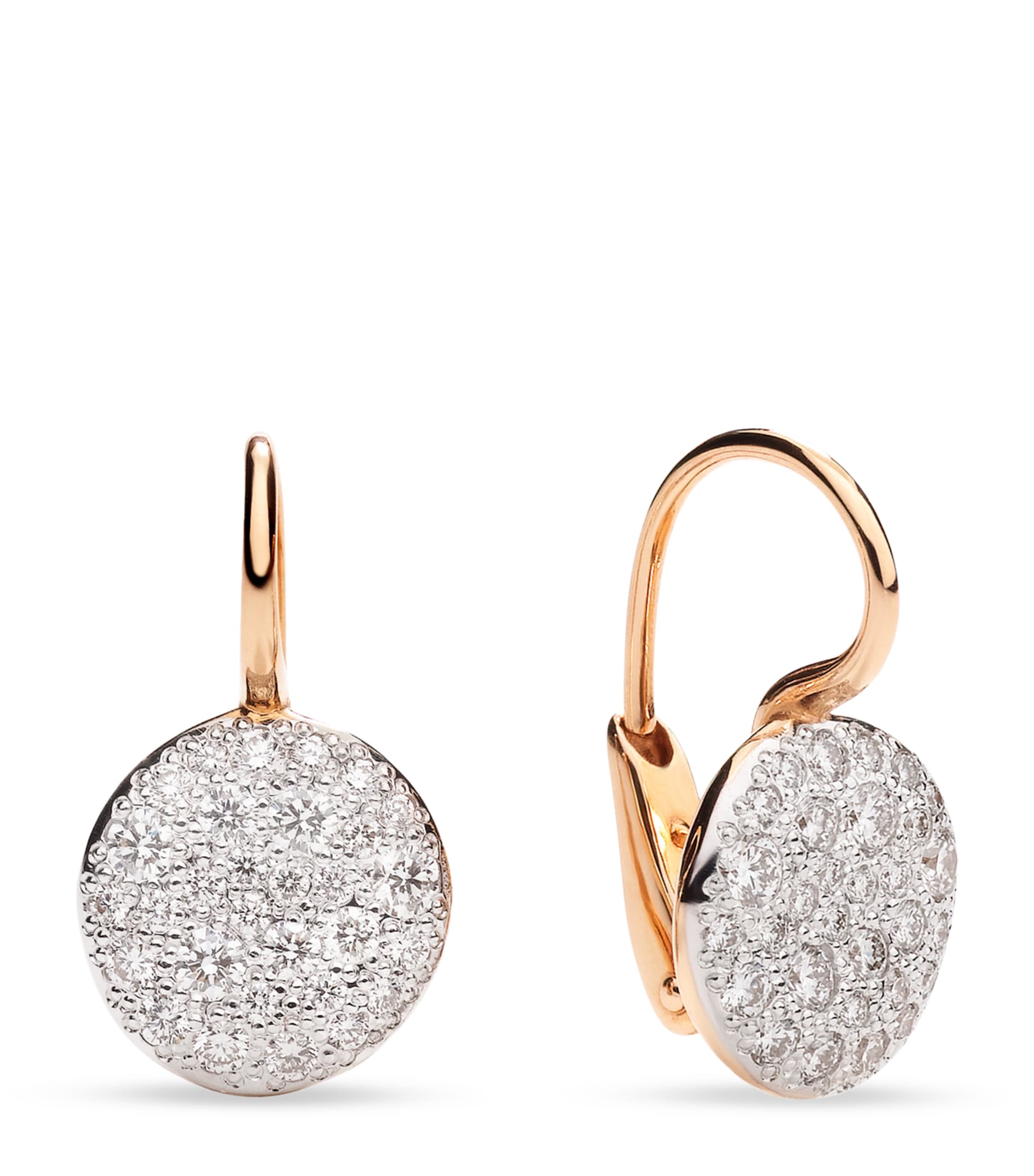 Pomellato Rose Gold and Diamond Sabbia Earrings