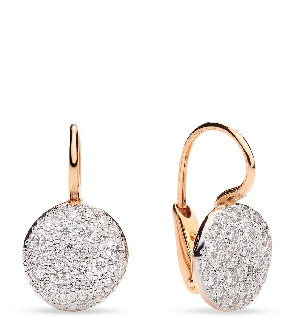 Pomellato Rose Gold and Diamond Sabbia Earrings