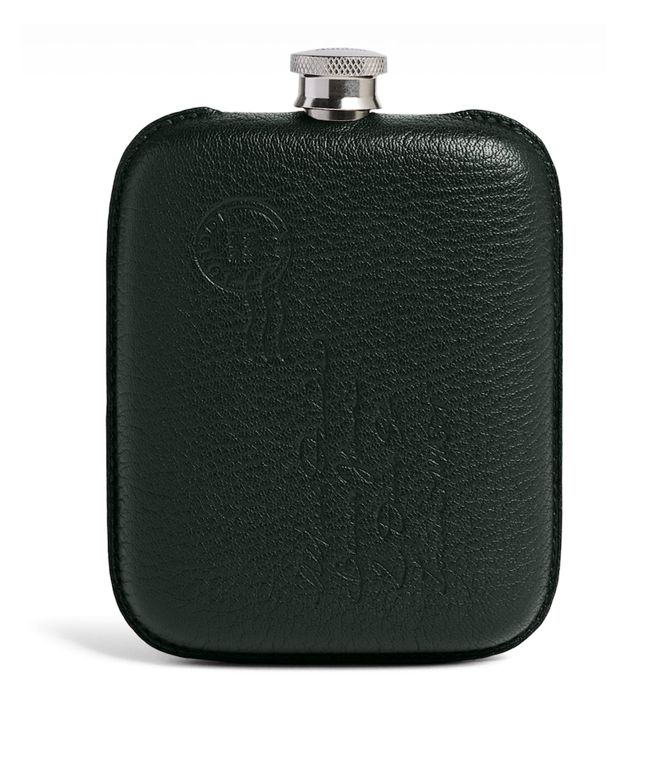 Dunhill Leather-Wrapped Flask Green