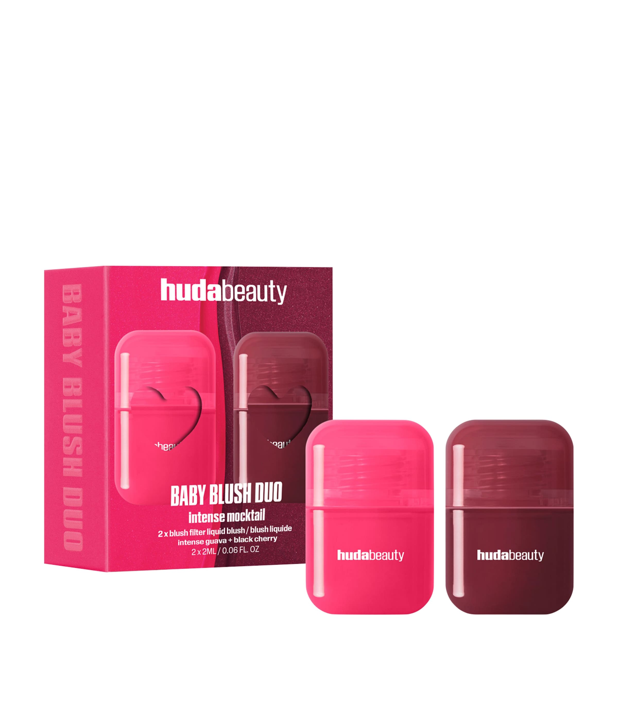Huda Beauty Baby Blush Mild Mocktail Duo Kit Int Gva & Blck Chrry
