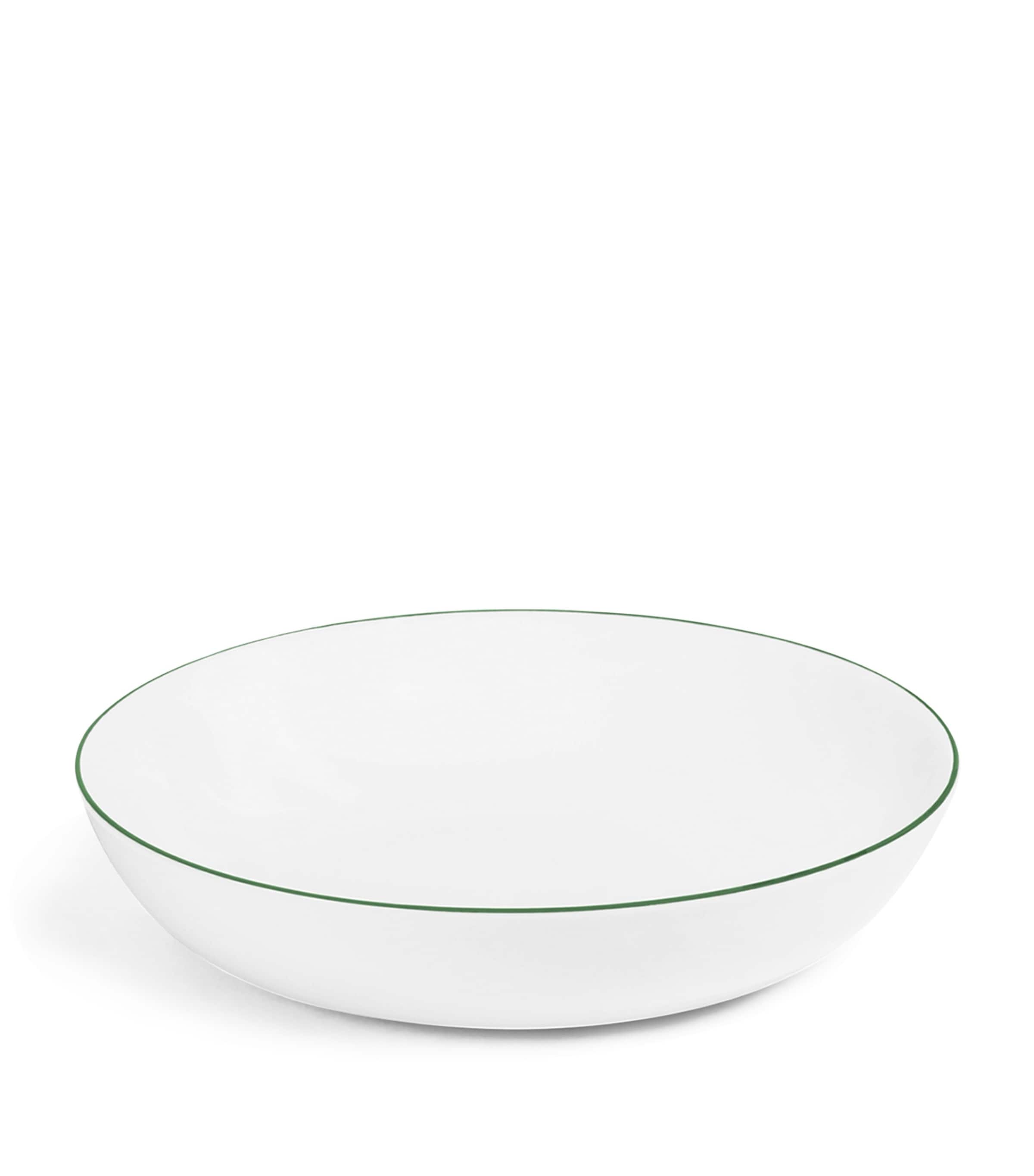 Richard Brendon Medium Bone China Line Coupe Bowl (21cm) Forest Green