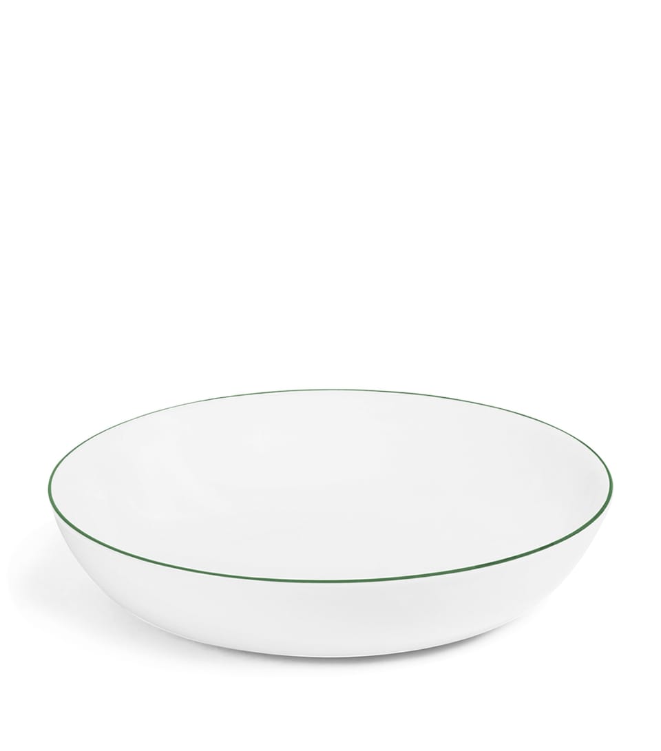 Richard Brendon Medium Bone China Line Coupe Bowl (21cm) Forest Green