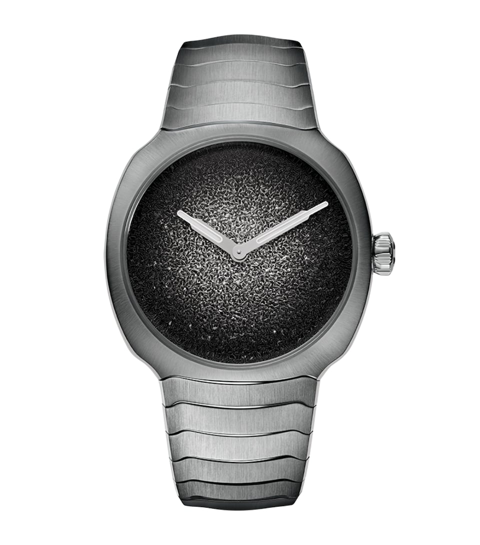 H. Moser & Cie Stainless Steel Streamliner Two Hands Watch 28mm Grey