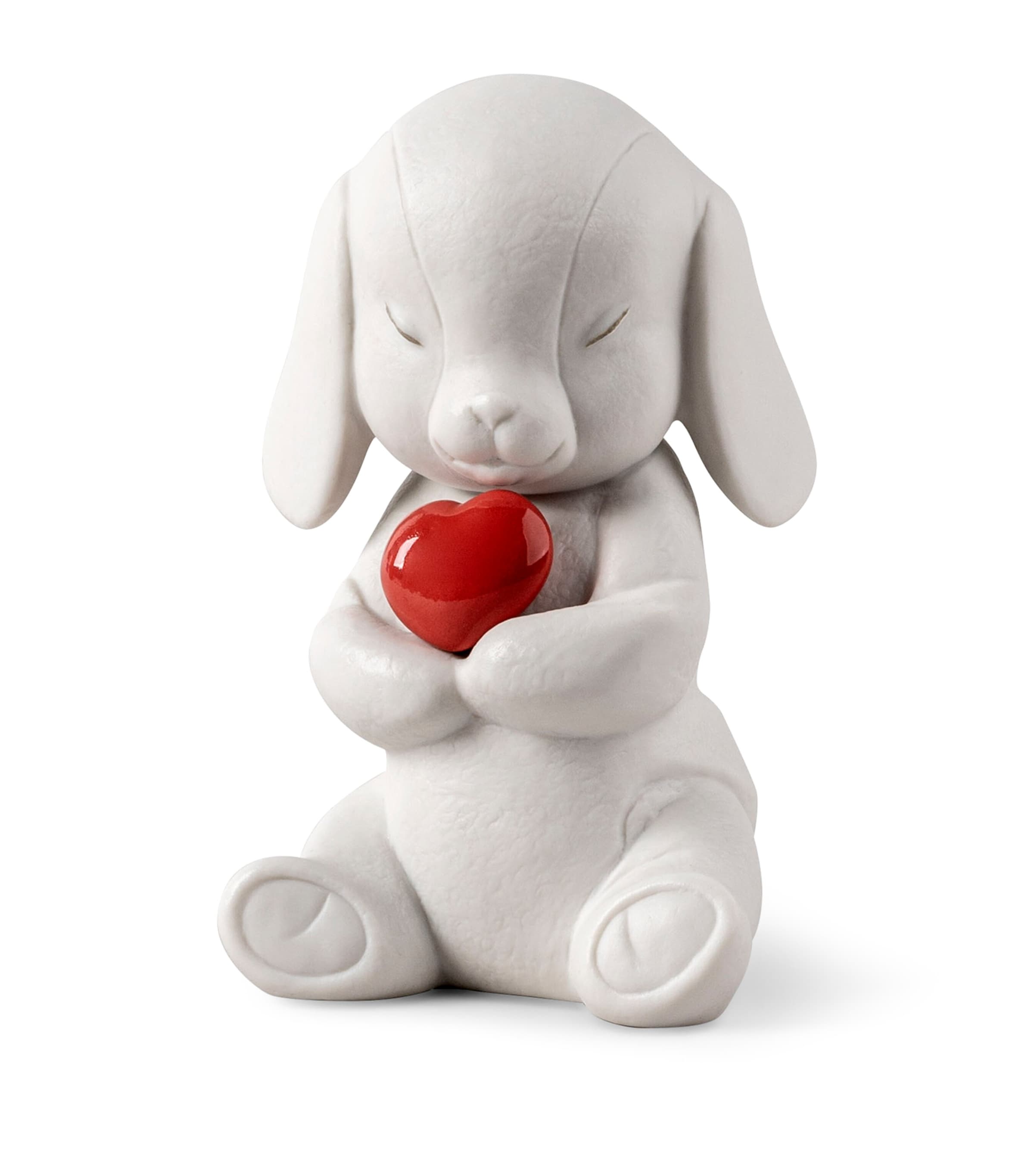 Lladró Porcelain Buddy-Caring Puppy Figurine White & Red