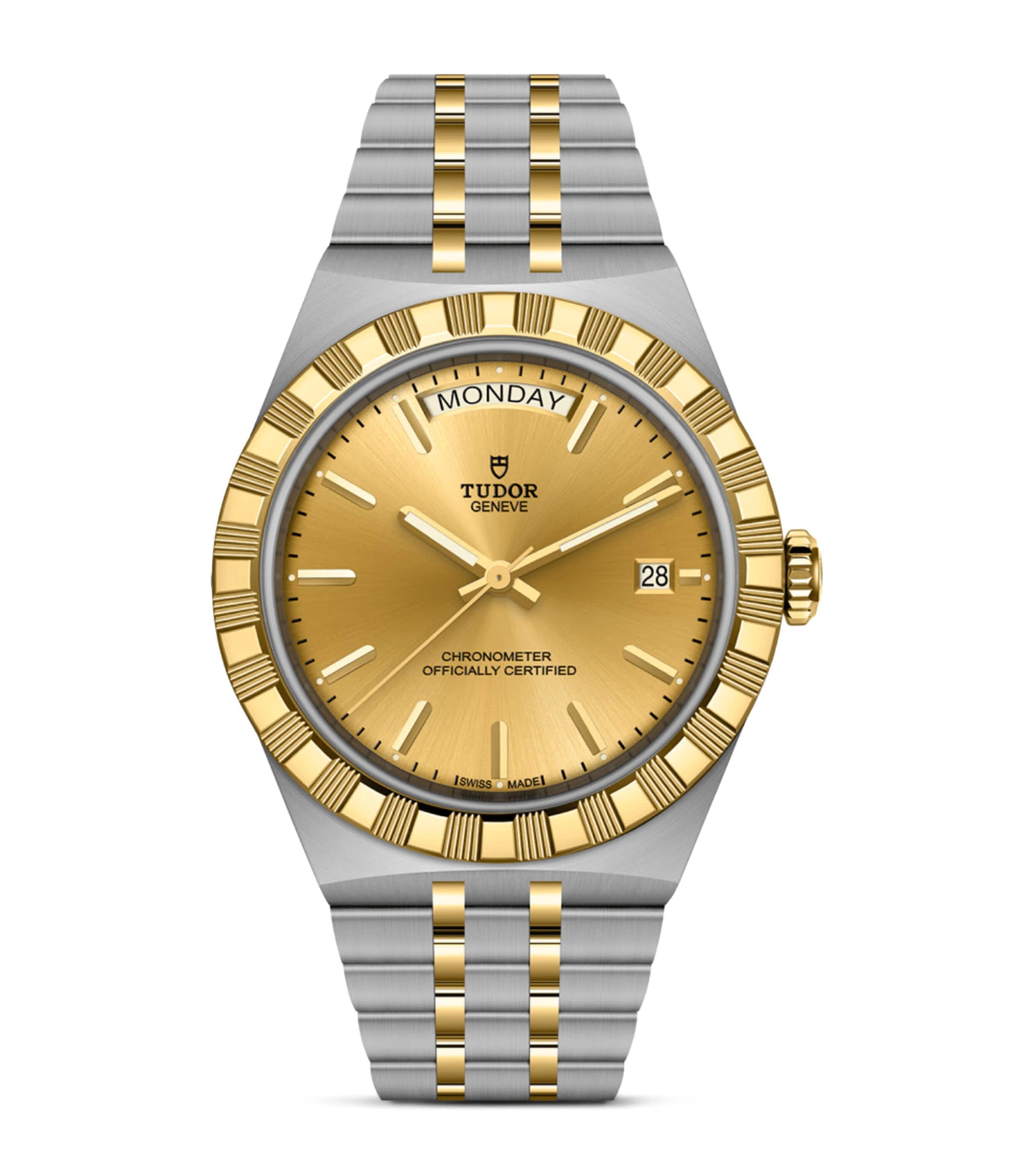 TUDOR Royal Stainless Steel and Yellow Gold Watch 40mm Champagne