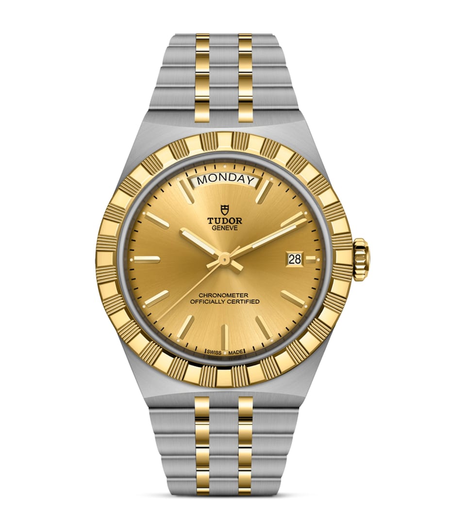 TUDOR Royal Stainless Steel and Yellow Gold Watch 40mm Champagne