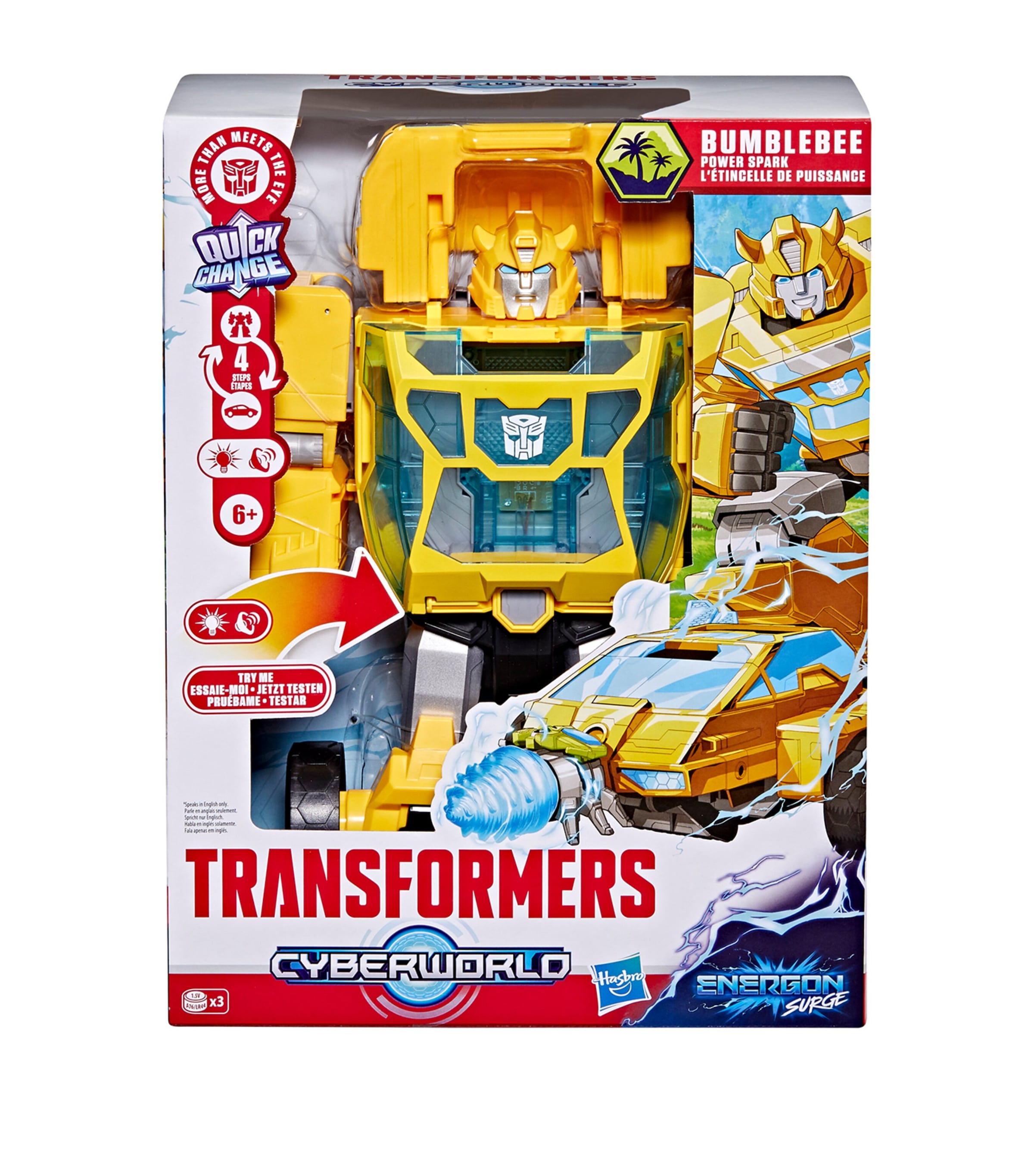 Transformers CYBERWORLD Energon Surge Bumblebee Power Spark