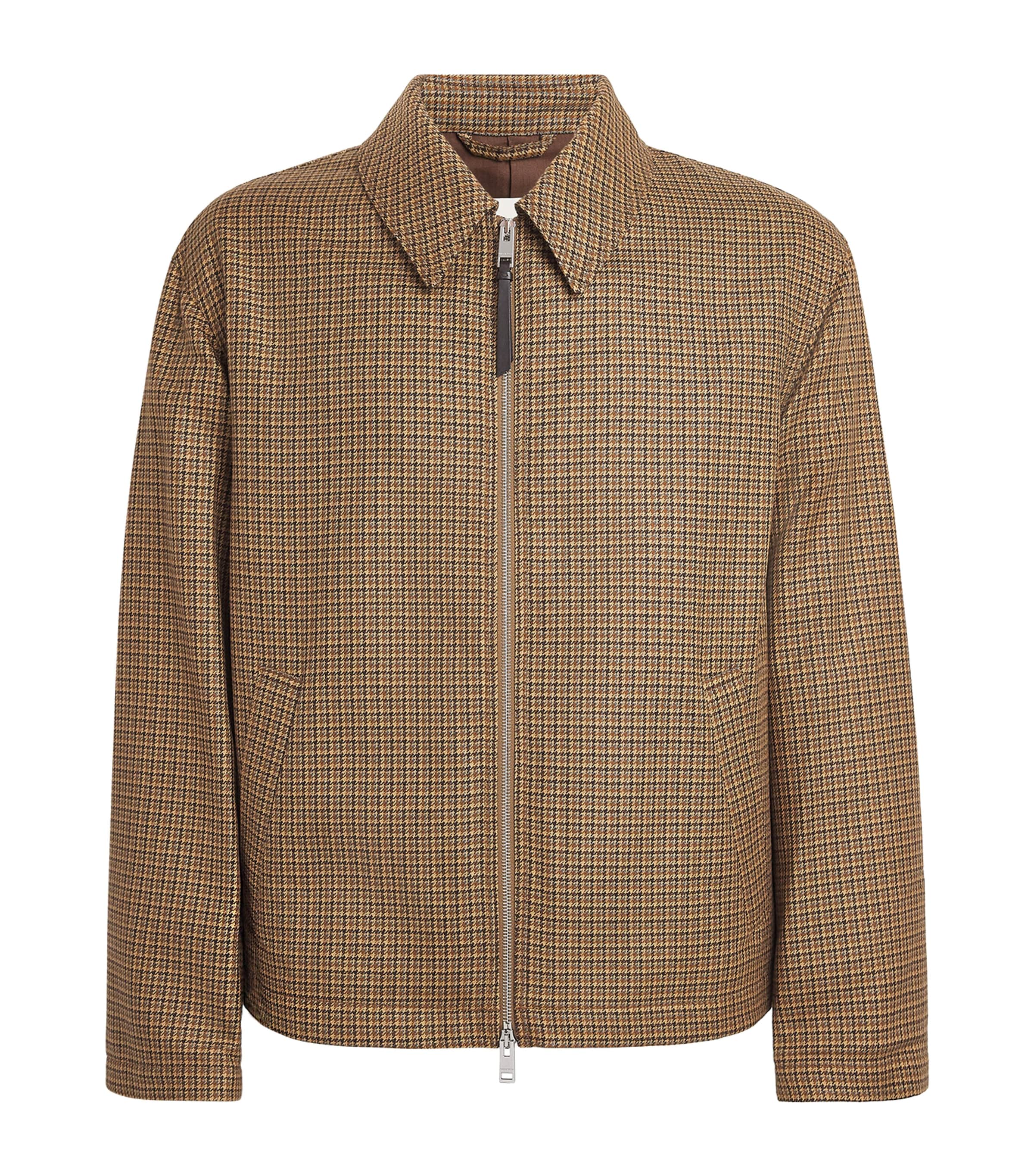 Mackintosh Mens Cotton-Wool Check Birgham Jacket Brown Ck